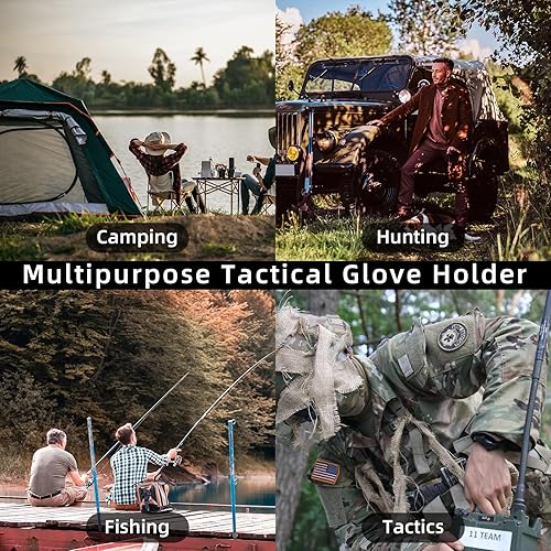 Miniatura 7 de MELOTOUGH Soporte táctico para guantes de trabajo para mochila táctica, cinturón de herramientas