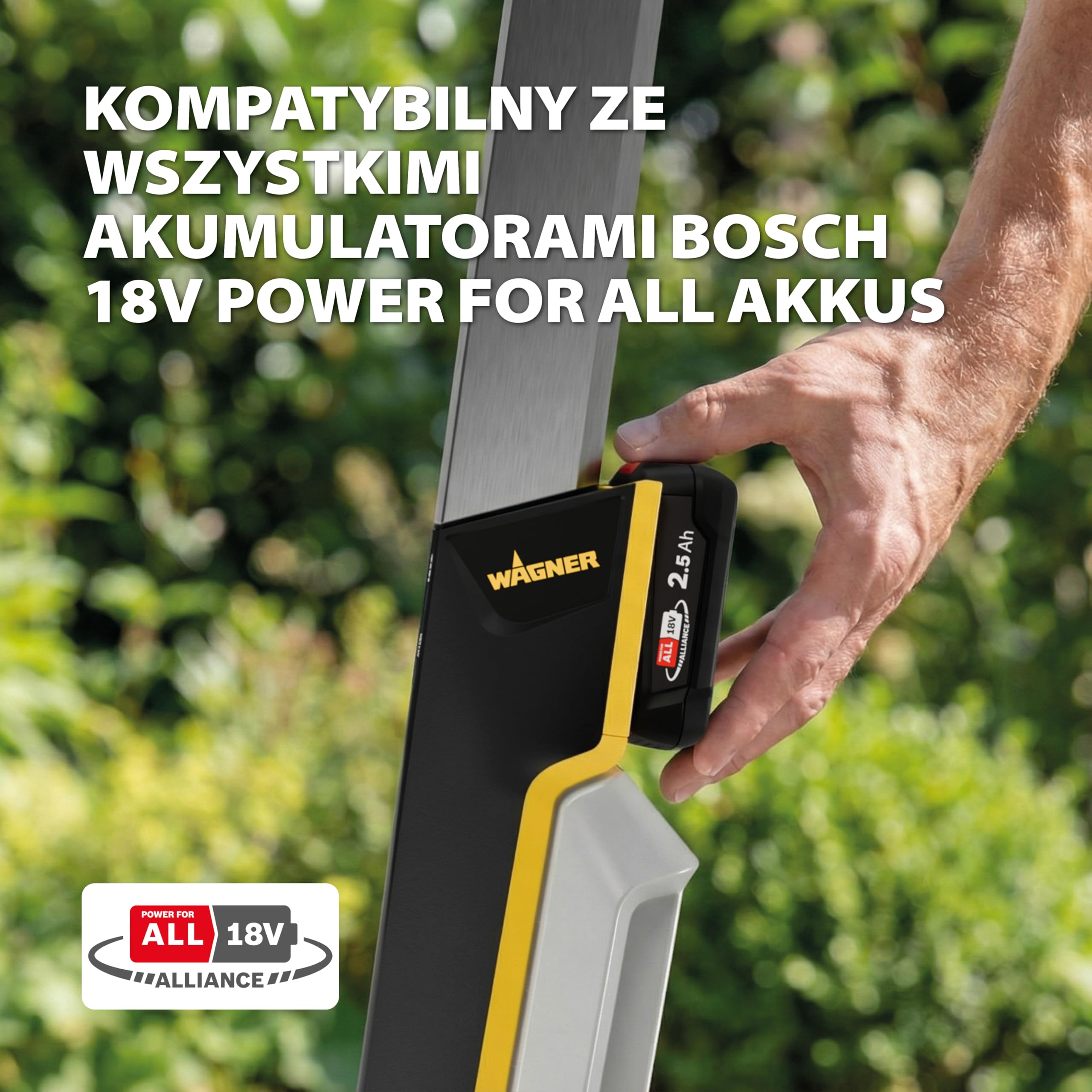 WAGNER wielofunkcyjnemu urządzeniu do czyszczenia tarasów Levaro Powerbrush 18V (Bateria i ładowarka nie są dołączone) - do nieskomplikowanego sprzątania konserwacyjnego obszarów zewnętrznych
