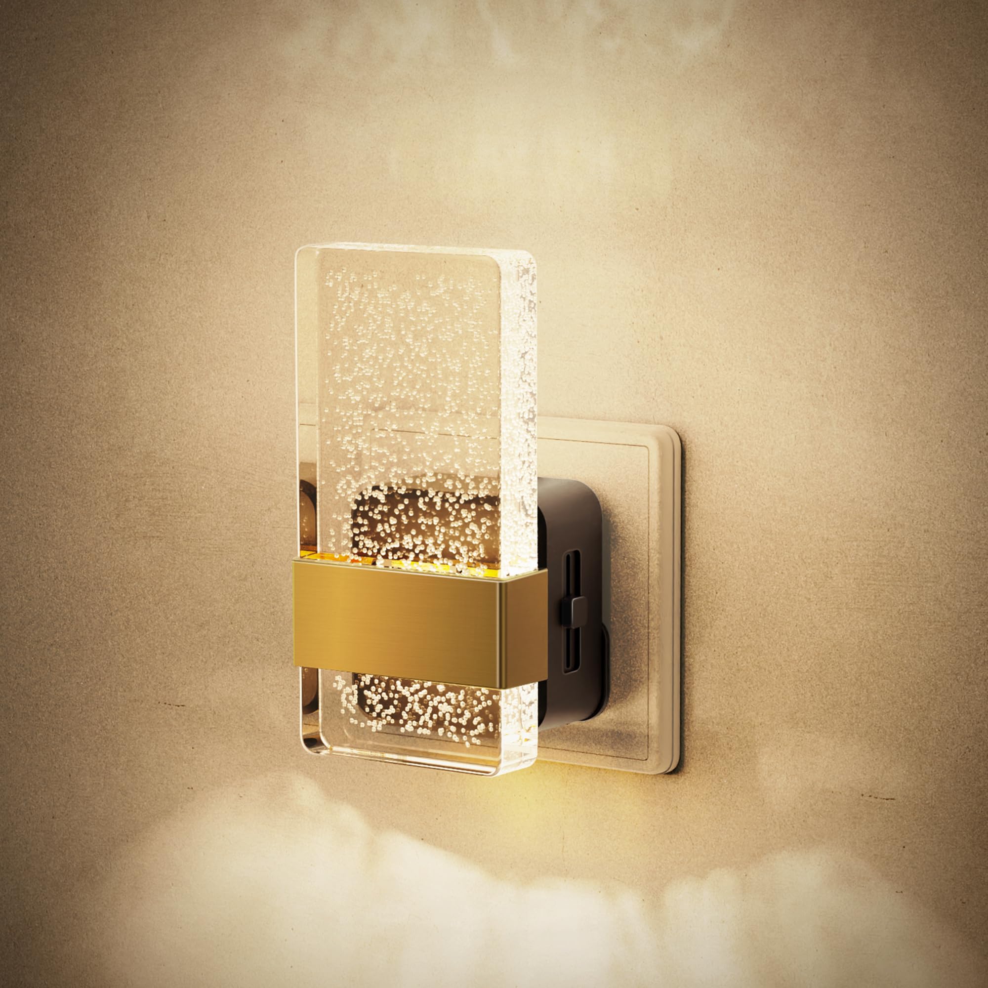 JandCase Nachtlicht Steckdose mit Dämmerungssensor(ohne Bewegungsmelder), Nachtlicht Kinder, 3000K Warmweiß, Einstellbare Helligkeit 0-100LM, Nachtlampe für Treppe Schlafzimmer Küche, Typ F: 2-polig