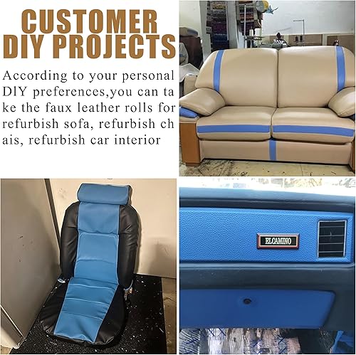 Miniatura 6 de Piel sintética con textura de litchi caqui, 11.8 x 53.14 pulgadas, 0.044 in de grosor, material de cuero sintético sintético para tapicería,