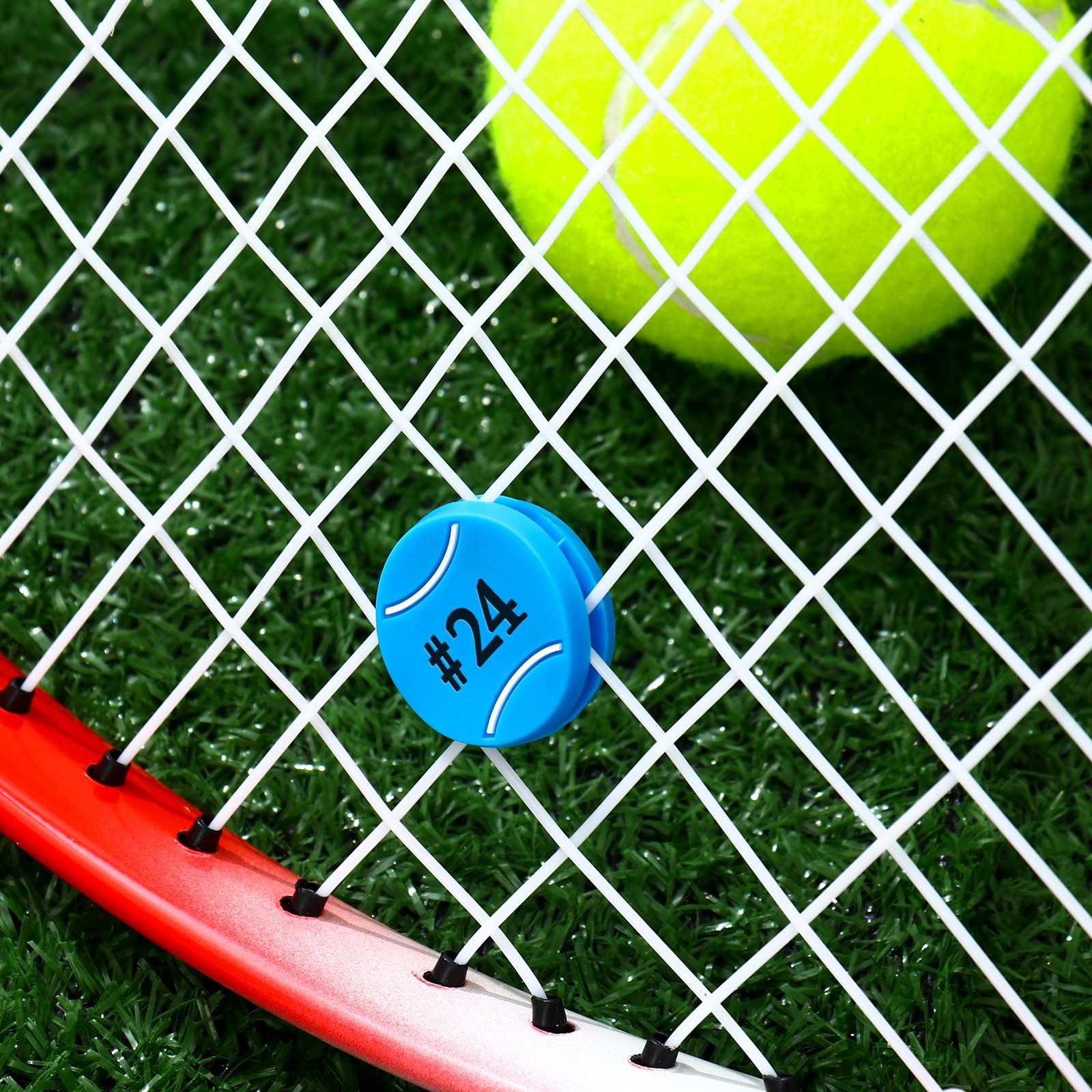 2PCS Personalized Custom Tennis Racket Vibration Dampener with Text