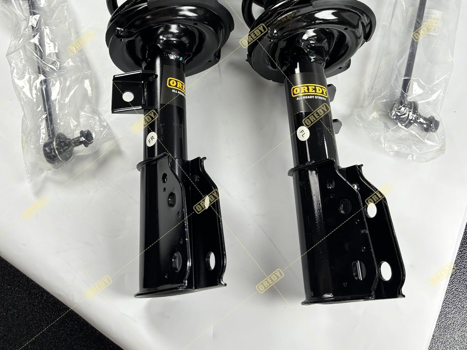 OREDY Front Struts w/Coil Spring & Sway Bar Links Replacement for Chevy Equinox Saturn Vue Suzuki XL-7 GMC Terrain - 172527 172526 K750188 K750189 (4PCs)