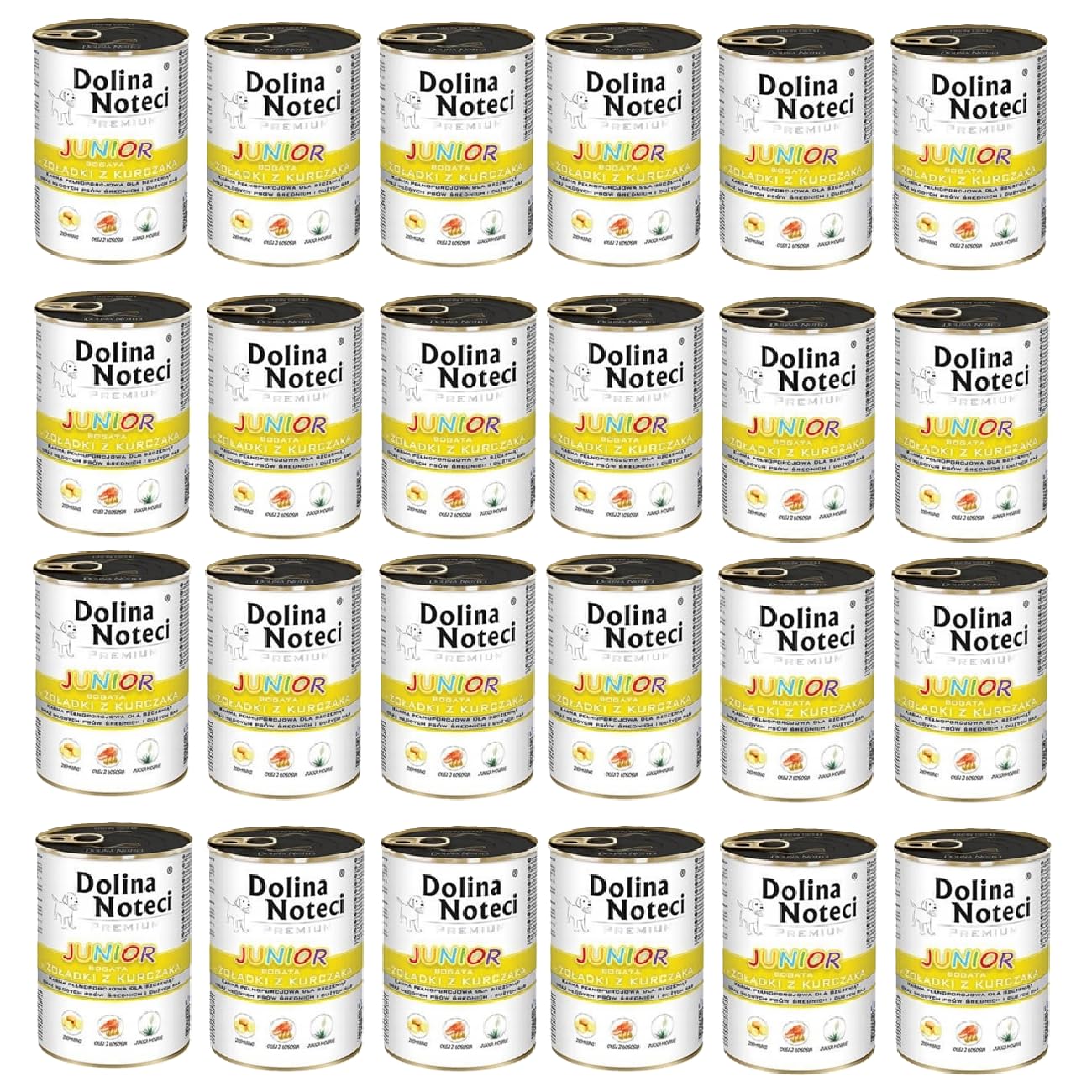 Noteci Junior Tal Mägen reichhaltiges Hühnernass Welpenfutter 400g x24