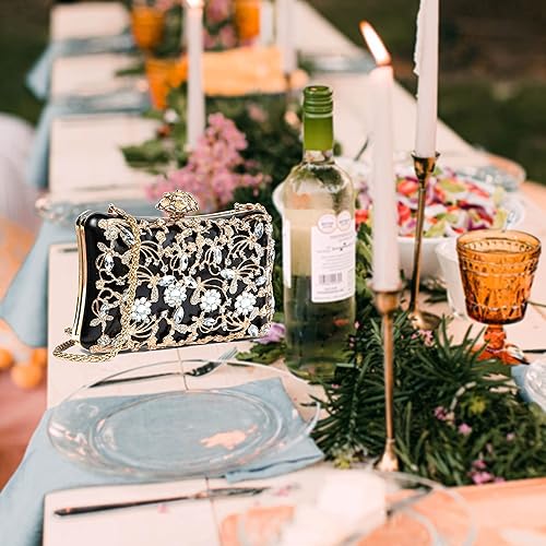 Miniatura 2 de Bolsos de noche para mujer, bolsos de mano florales para mujer, bolso de mano elegante de boda, fiesta, novia, bolso de hombro