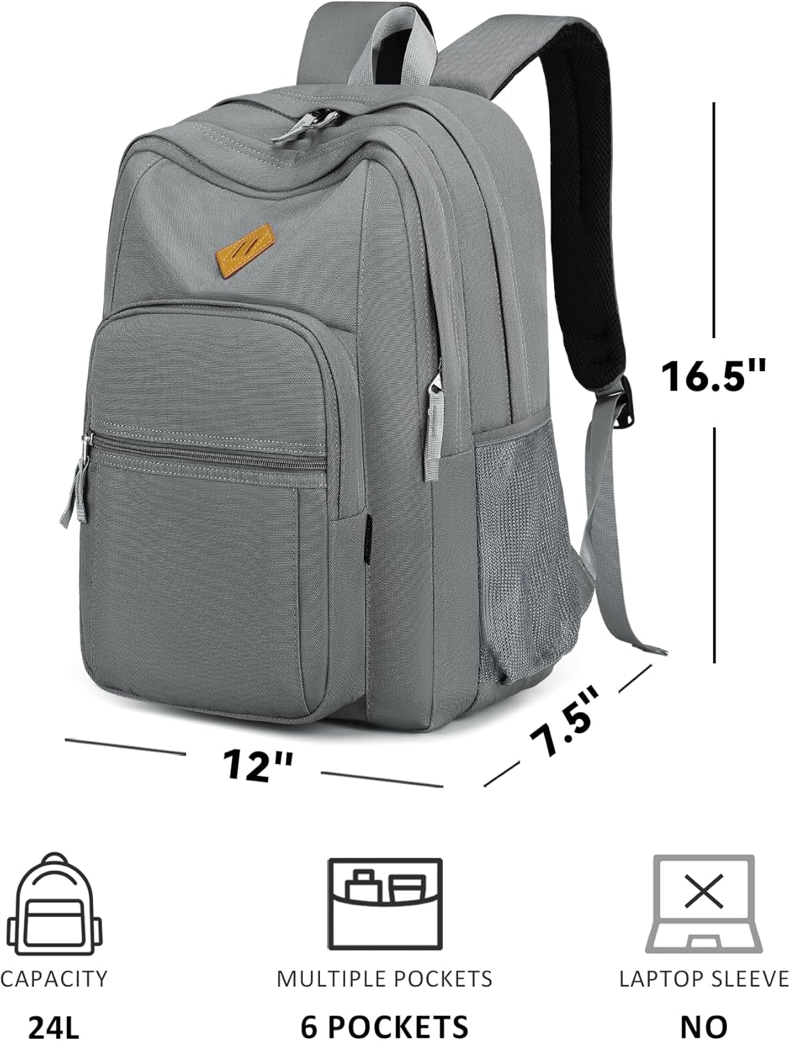 abshoo Classical Basic Travel Backpack For School Water Resistant Bookbag | For School, For School