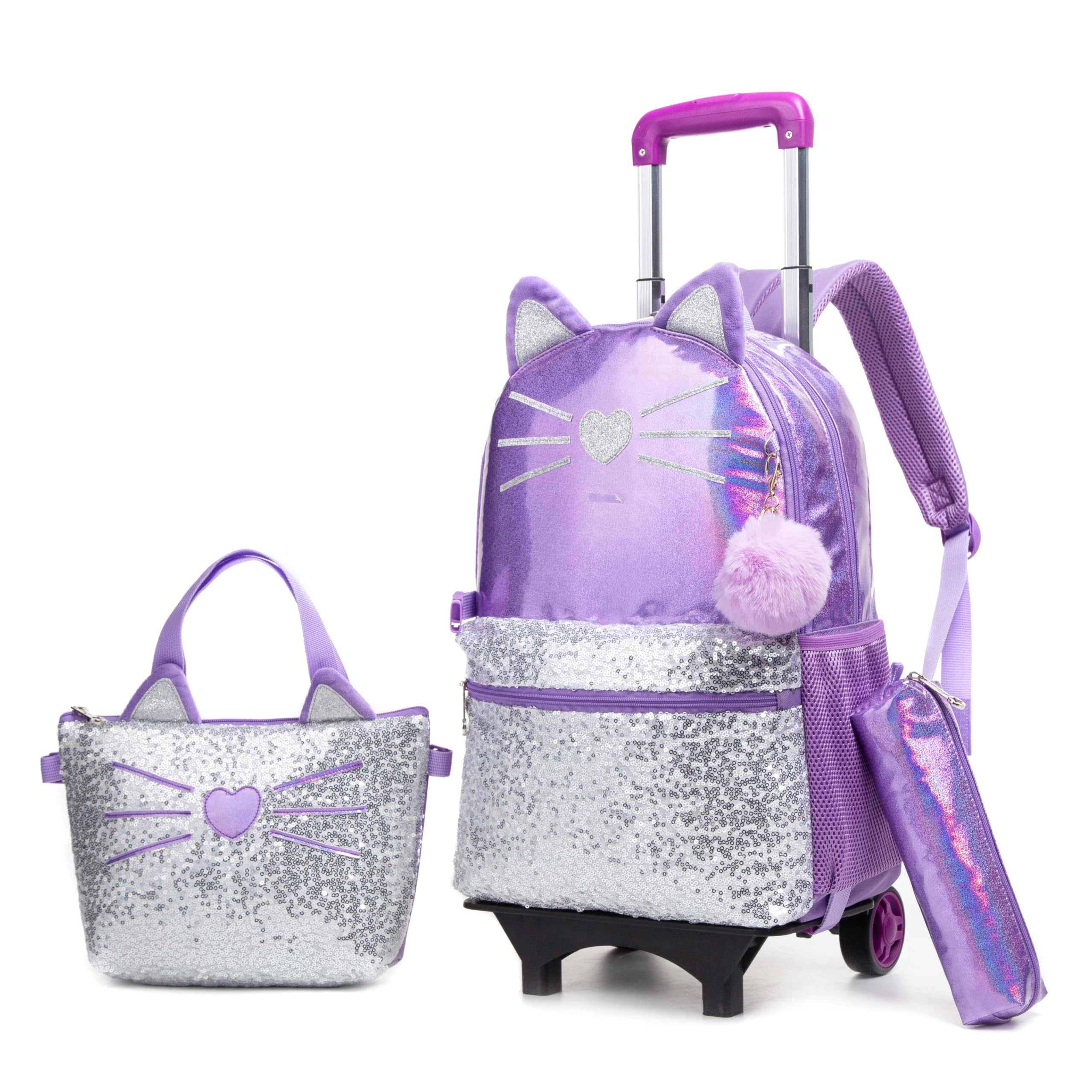Rolling Backpack with Wheels for Kids, School & Travel