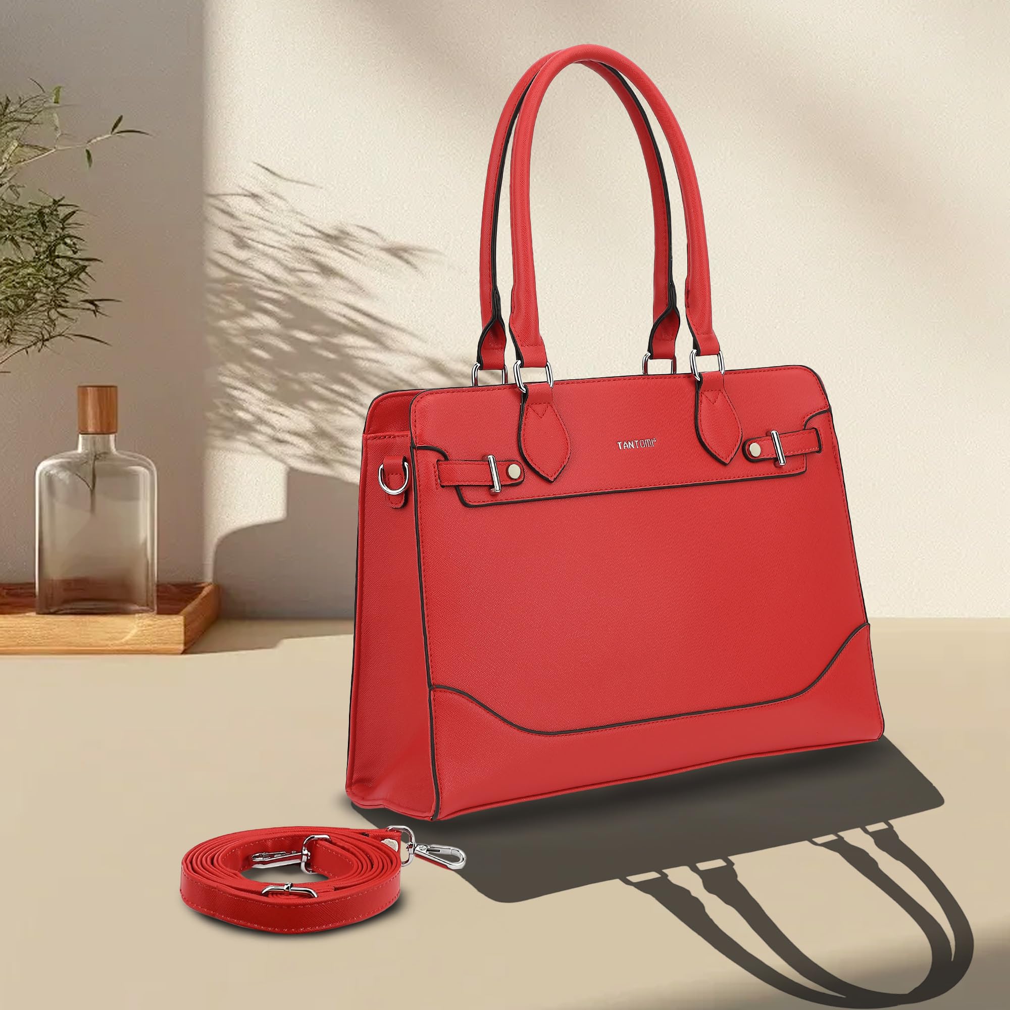 TANTOMI Borsa da donna, borsa a tracolla semplice con cerniera per lavoro casual