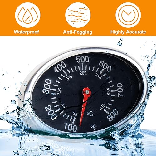 Miniatura 77 de Medidor de termómetro para ahumador Oklahoma Joe's Accesorios para ahumadores 3695528R06 Oklahoma Joe Parrilla Indicador de calor preciso para la 3