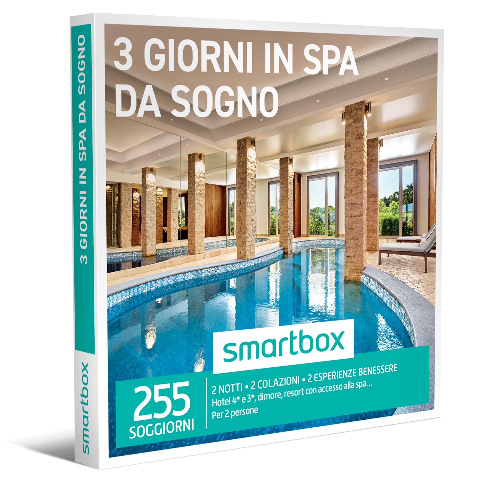 SMARTBOX - 3 giorni in spa da sogno - Cofanetto regalo - 2 notti con colazione e 2 pause benessere per 2 persone