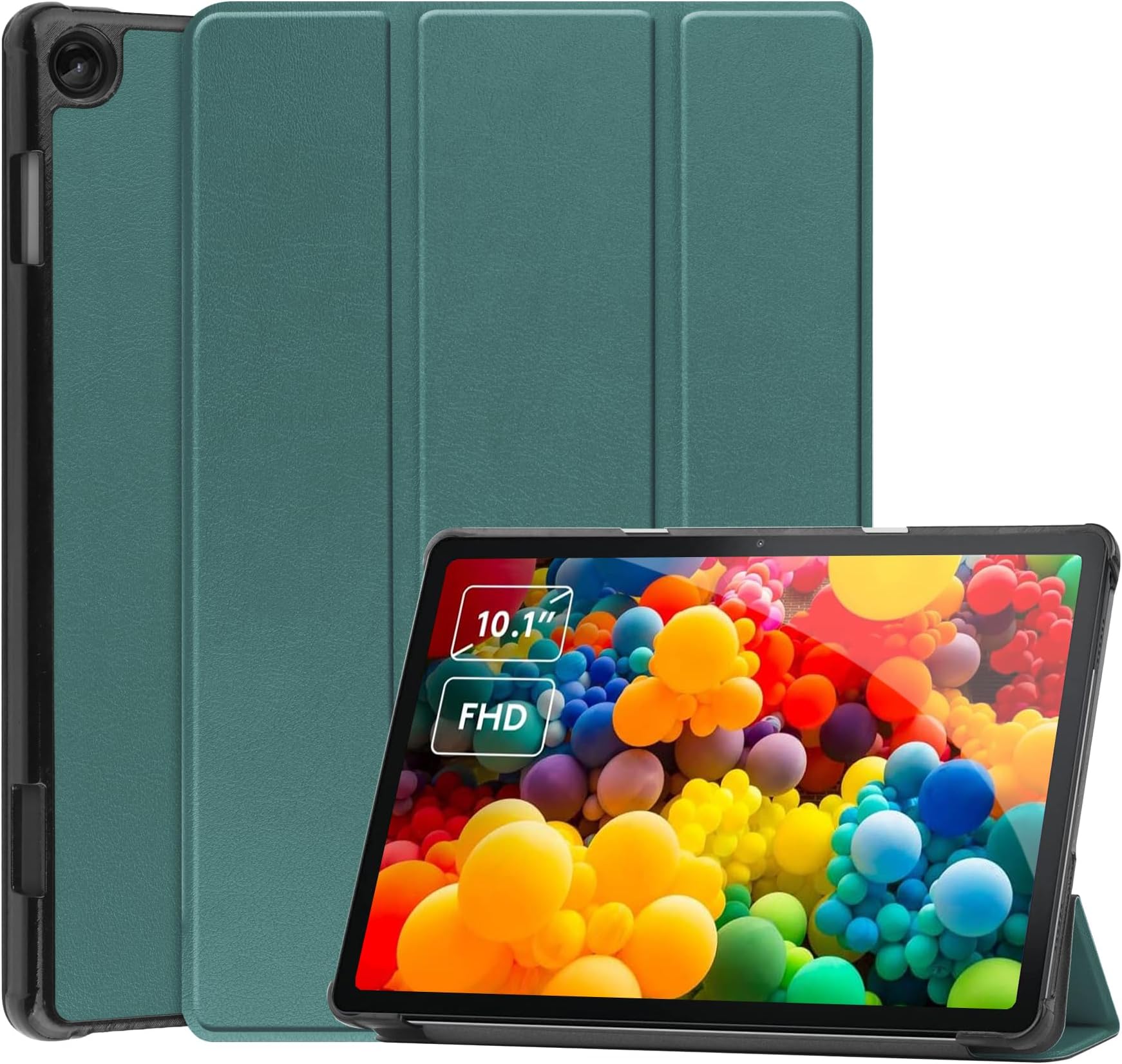 YRH for Lenovo M10 3rd Gen 10.1 inch Case 2022 (TB328FU/TB328XU), Slim Light Stand Hard Shell with Auto Sleep/Wake Tablet Cover for Lenovo Tab M10 Case Gen 3, Darkgreen
