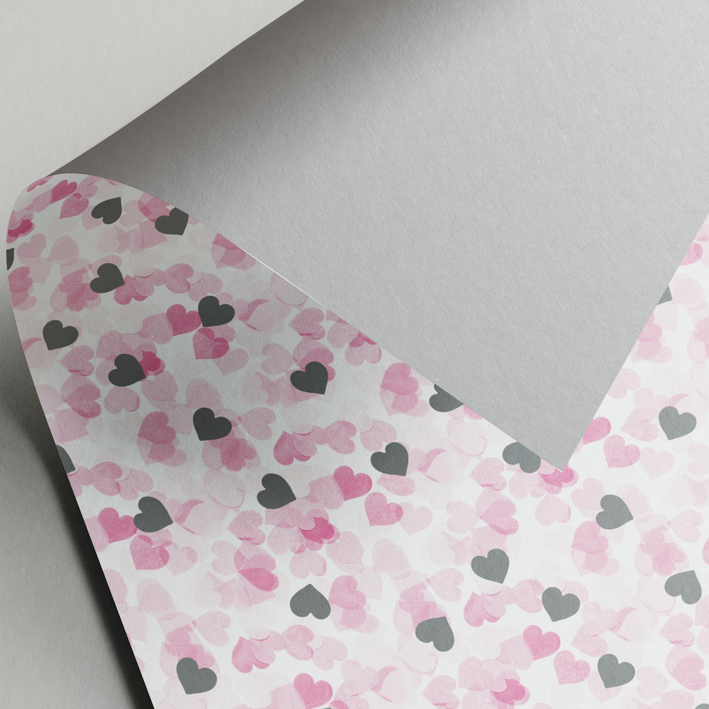 Wedding Confetti gift wrap | 3 Premium Gift Wrapping Sheets Printed in the UK and fully recyclable | delivered in tube (not folded) | luxury 110gsm 50 x 70cm double sided giftwrap