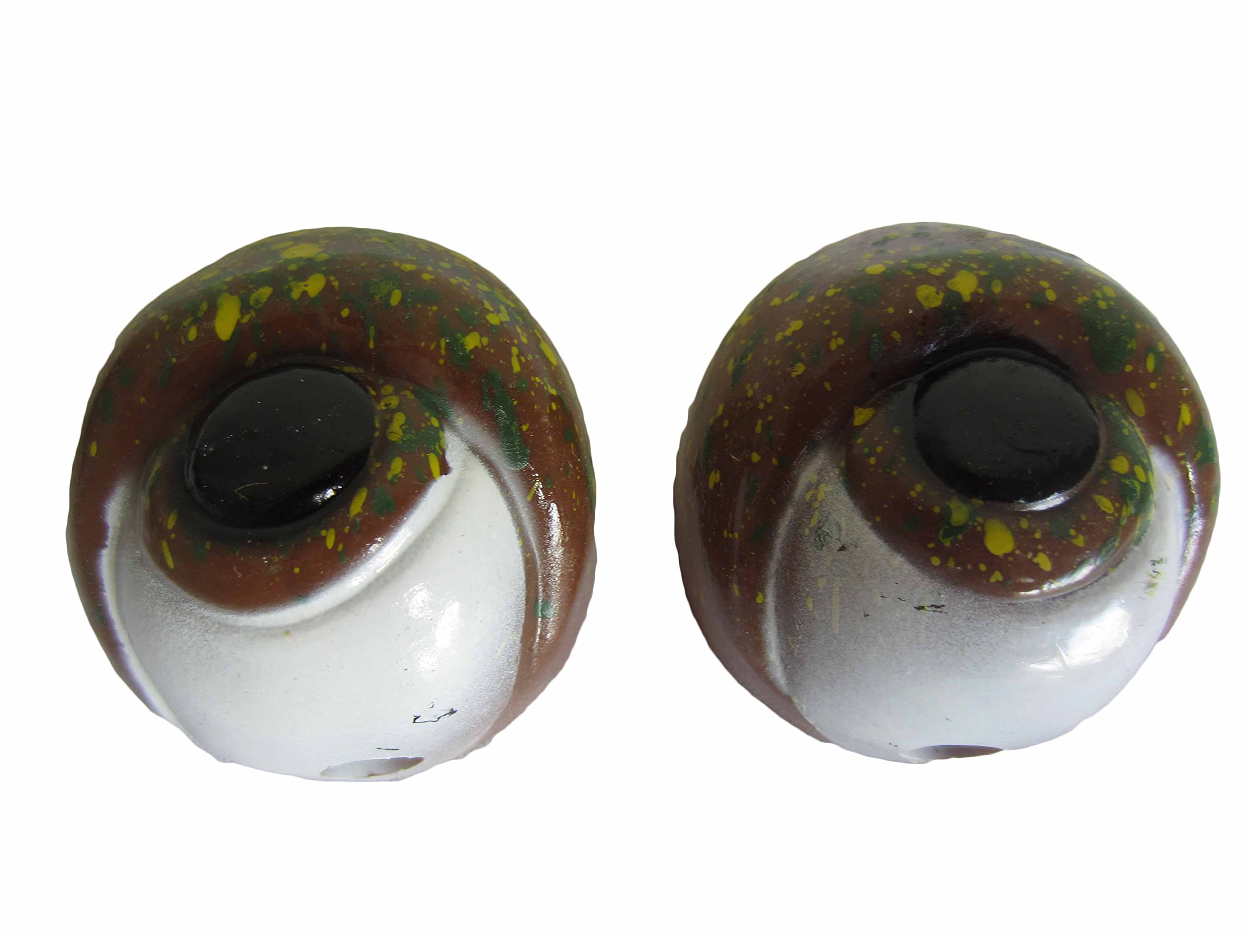 Frog Eyes Vintage Plastic Macrame Beads (Brown)