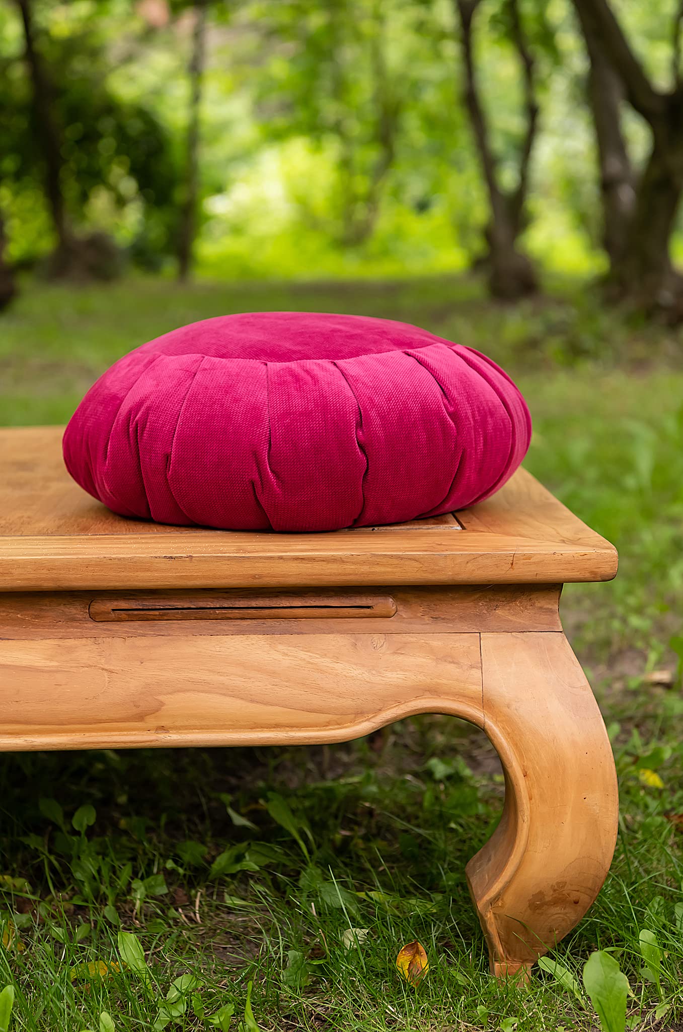 Zestaw do Yogi z Poduszką Zafu – Bolster – Poduszką na Oczy – Miękka Stabilna Poduszka do Podpierania – Poduszka do Medytacji – Regeneracja – Relaks – Odpoczynek - Carmine Red