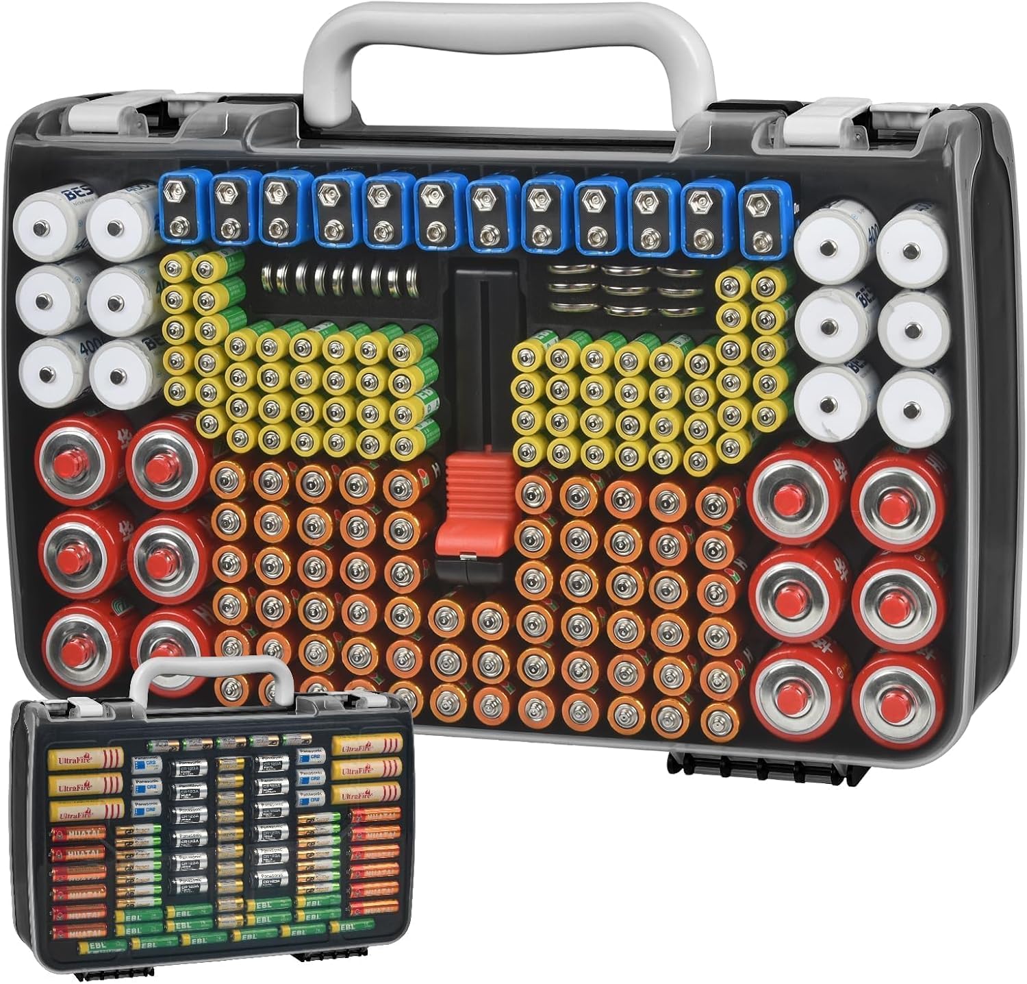 Xuerdon Battery Storage Organizer Case for 269 Batteries with Tester