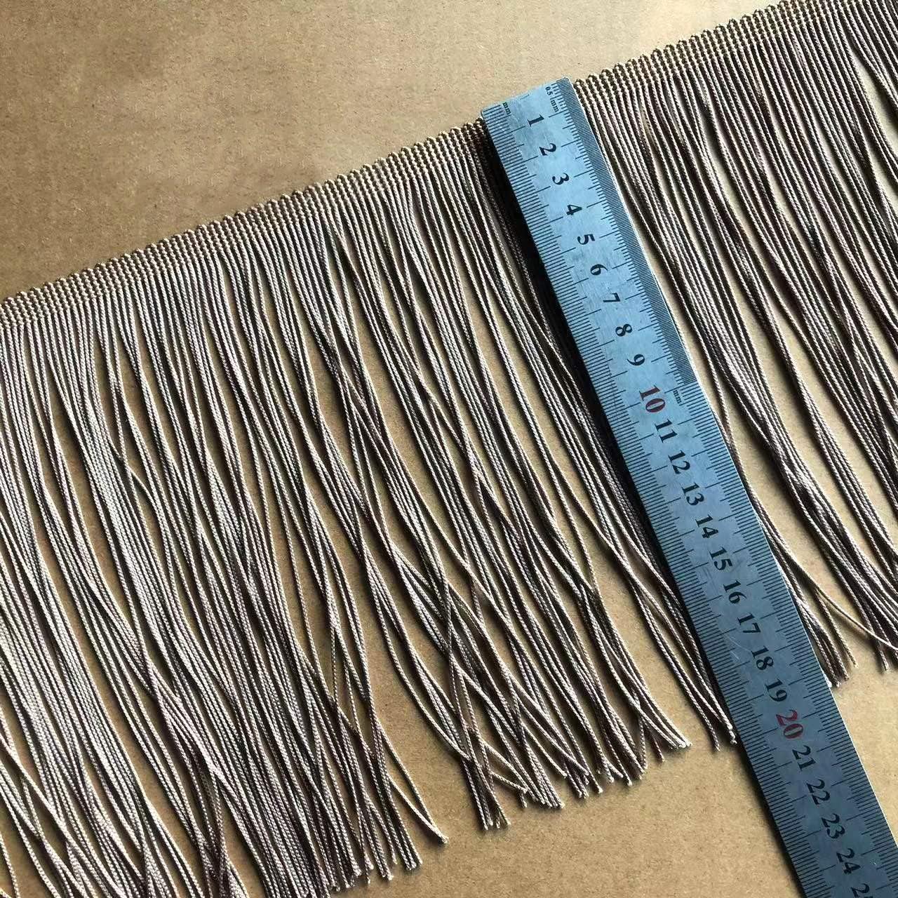 20 cm x 2 m fringe border, fringe tape, decorative ribbon, dance fringe, cut fringe, silk tassel - Image 4