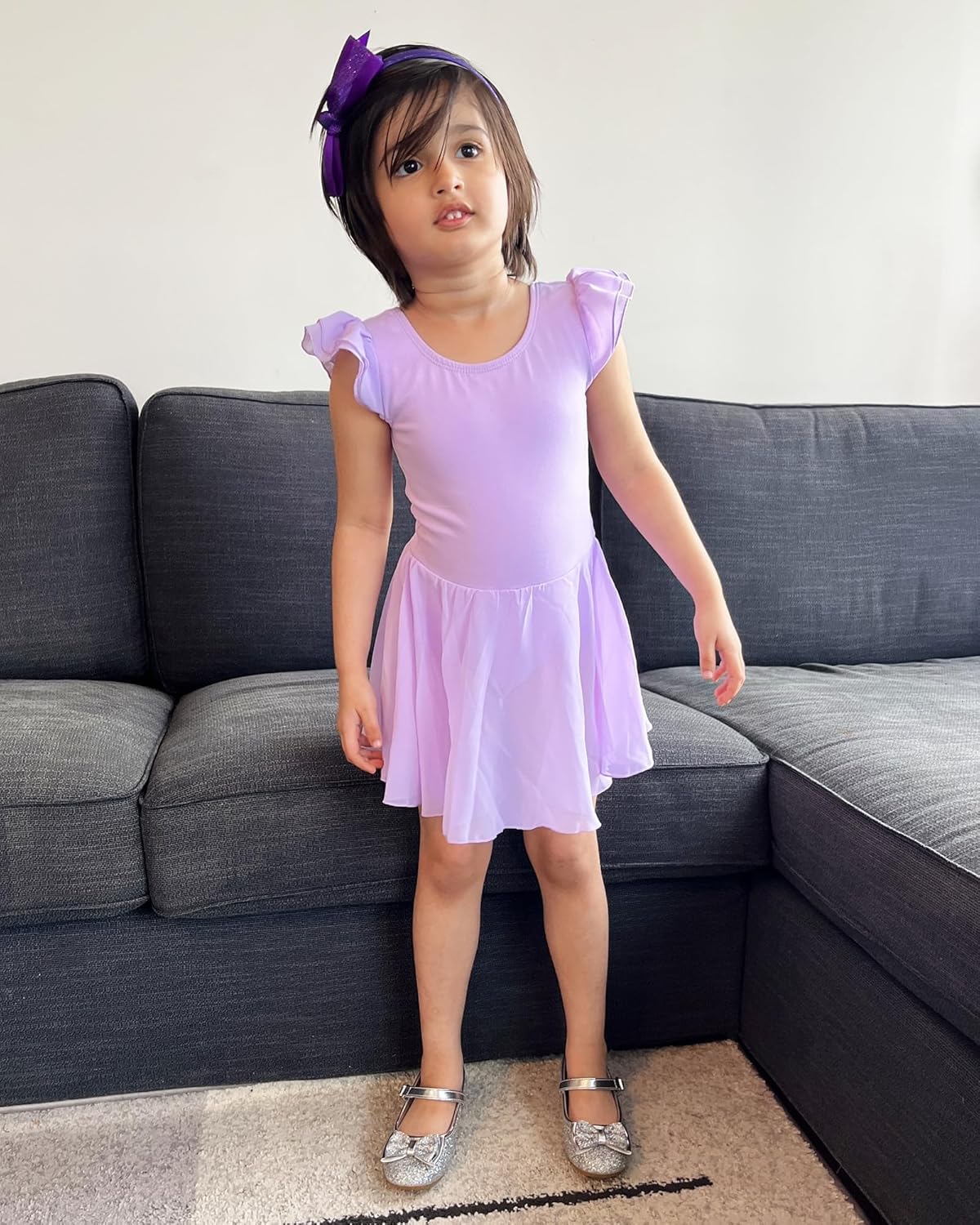 Stelle Girls Dress Shoes Glitter Princess Shoe Flower Mary Jane Low Heels Party Wedding Prom Footwear for Toddler Kids - Image 2