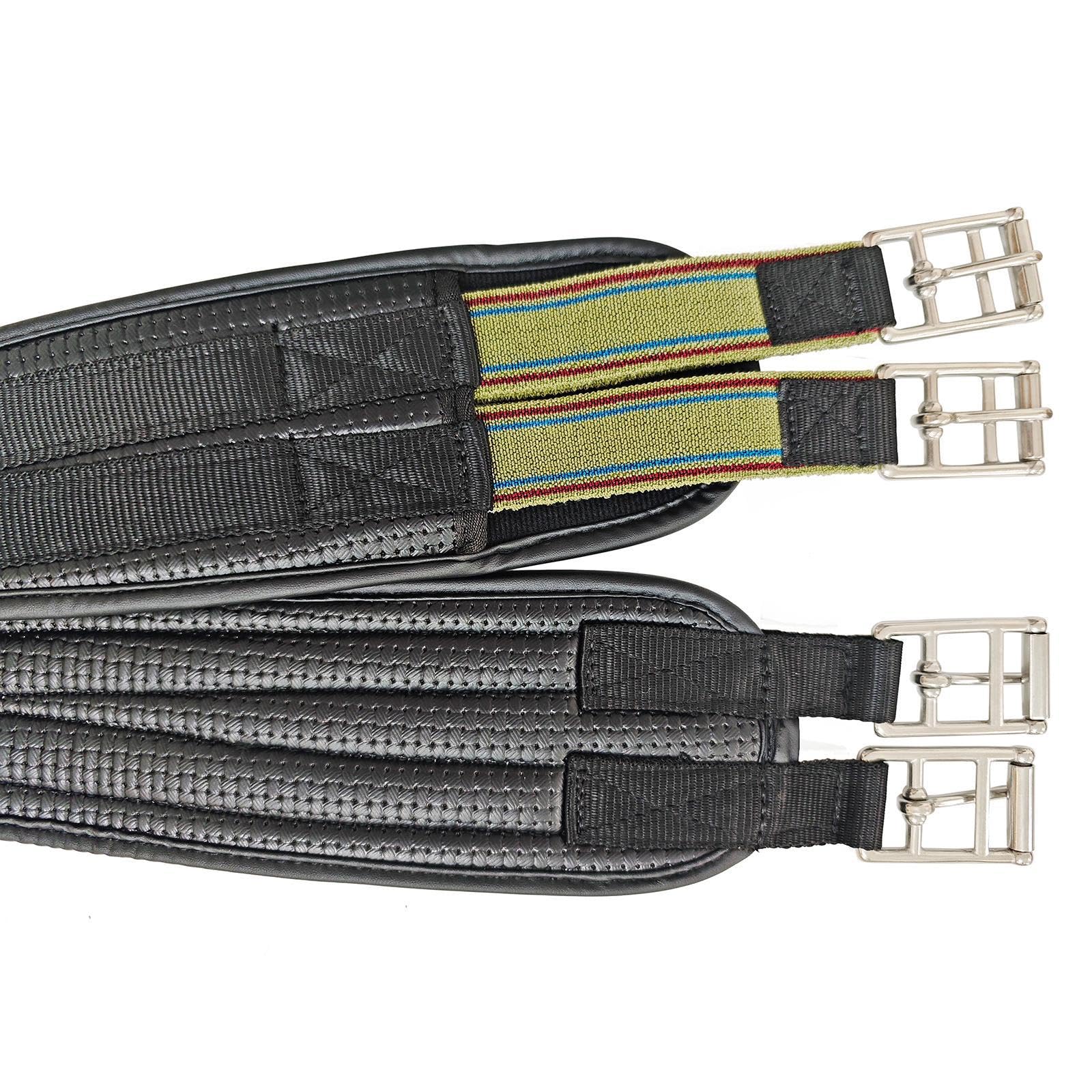 Sottopancia per Cavallo Elasticizzato Accessorio Sella Antiscivolo Similpelle Regolabile con Fibbia Acciaio Adatto per Escursioni Equitazione, 100 cm