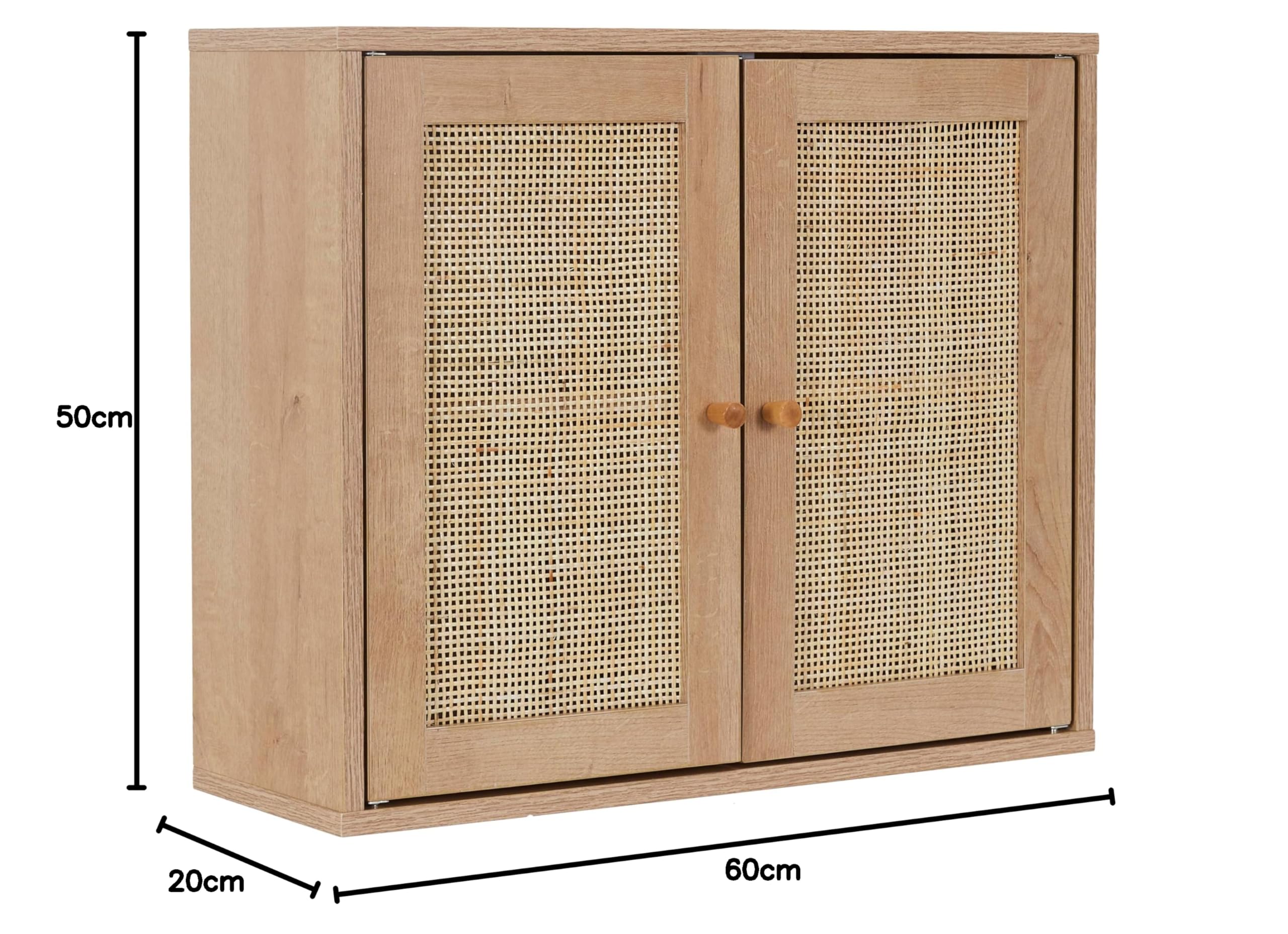 HOME DECO FACTORY - Armoire Murale Modèle Bali Collection Natural Crush - Meuble de Salle de Bain - 60 x 50 x 20 cm - Marron - Design Élégant et Pratique pour Votre Intérieur - Modèle Bali | Panneaux de particules, armoire murale, modèle Bali, salle de ba