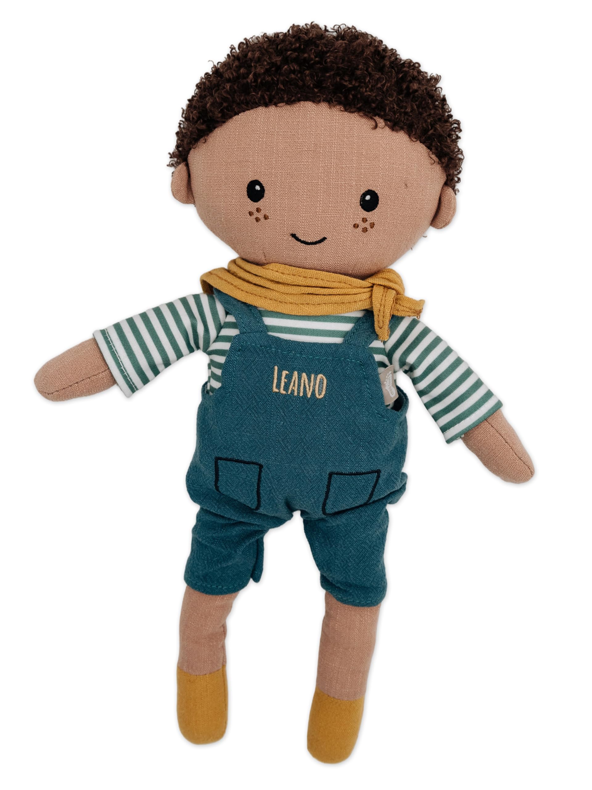 wunderwunsch Smallfoot Stoffpuppe personalisierbar, Puppe mit Namen, als Taufgeschenk Mädchen, Geschenk Geburt, Puppe, Baby, 1. Geburtstag Girly, Kuscheltier (Junge)