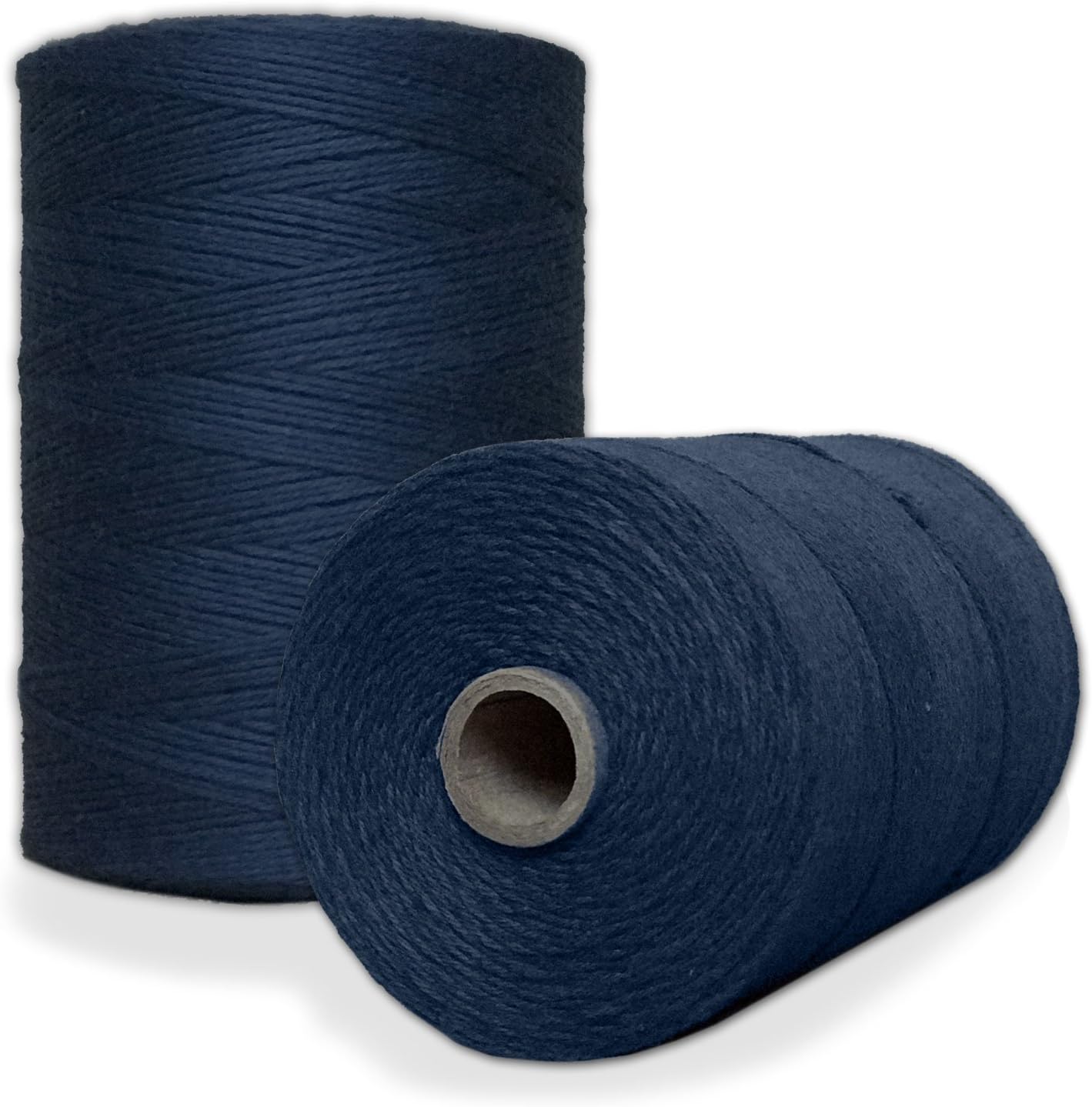 100% Cotton Loom Warp Thread (Navy Blue), 8/4 Warp Yarn (800 Yards), Perfect for Weaving: Carpet, Tapestry, Rug, Blanket or Pattern - Warping Thread for Any Loom
