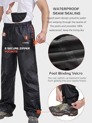 Miniatura 8 de Rodeel Traje impermeable para pesca para hombres (conjunto de chaqueta y pantalón de lluvia)