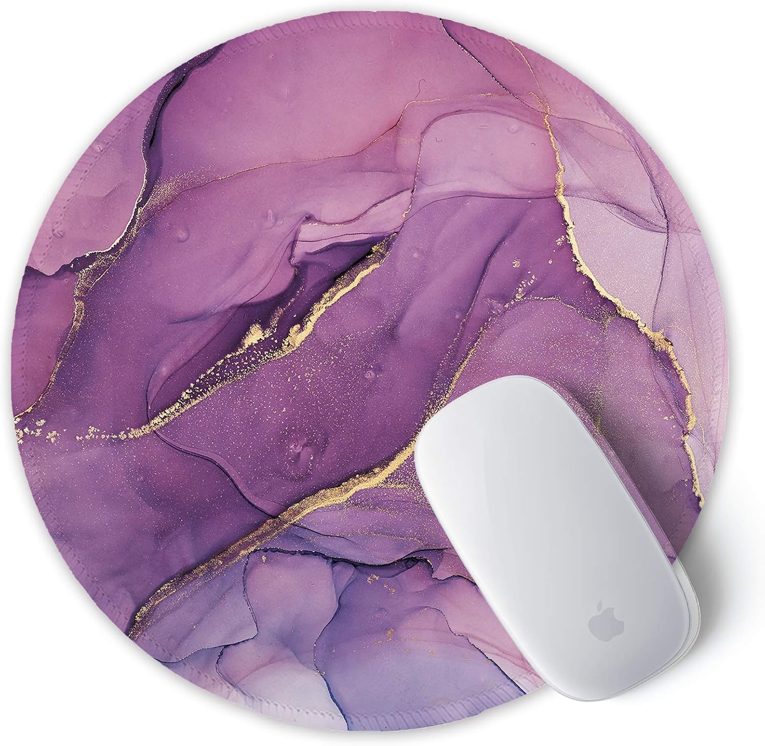 ITNRSIIET Mouse Mat Small Round Mouse Pad with Stitched Edge - Image 3