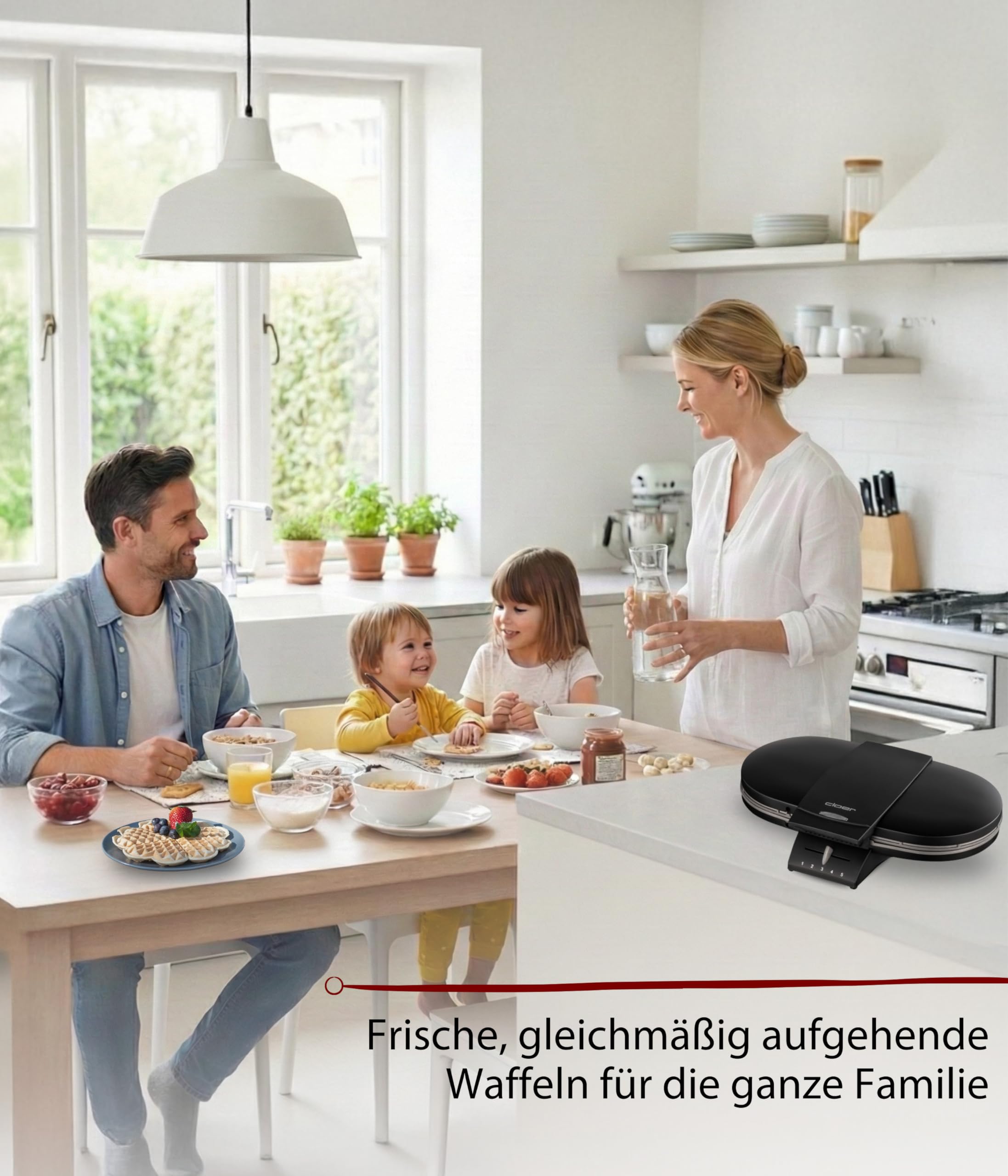 Cloer 1320 Doppelwaffeleisen für zwei klassische Waffeln – Bild 6