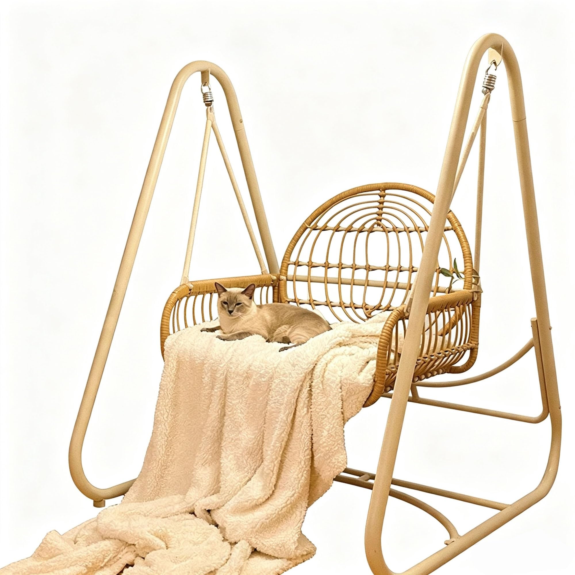 Balcony Hanging Chair, Indoor Home Rattan Swing, Small Apartment Popular Lazy Hanging Rocking Chair