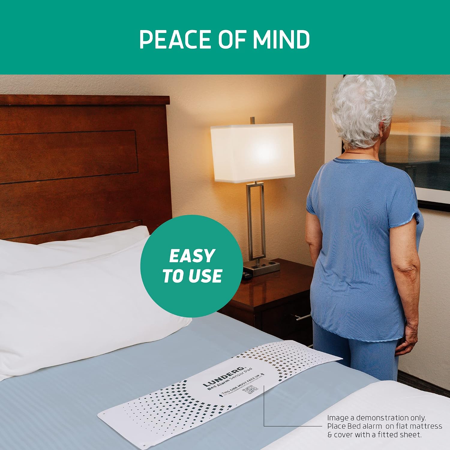 Lunderg Bed Alarm Pad (10" x 30") — Pager NOT Included — Wireless Replacement or Extra Sensor Pad — for Lunderg Wireless Bed Alarm System Owners