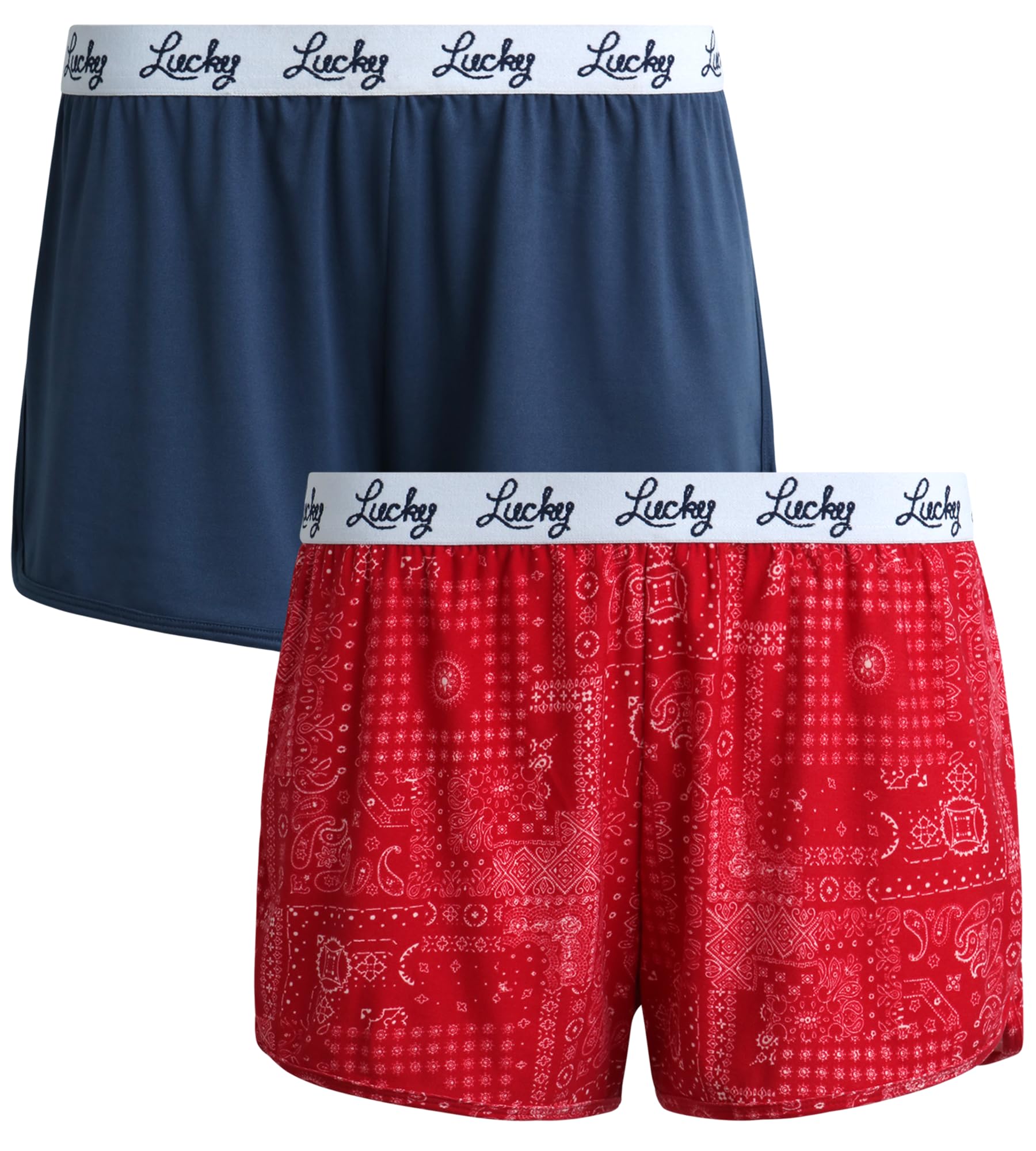 Lucky BrandWomen's Pajama Bottoms – Ultra-Soft 2 Pack Sleep and Lounge Sweat Shorts, Cortos de Pijama para Mujer