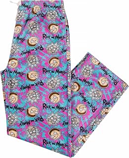 Rick and Morty Pajama Pants for Men, Plush Fleece Character Sleepwear, Adult Pickle Rick PJ