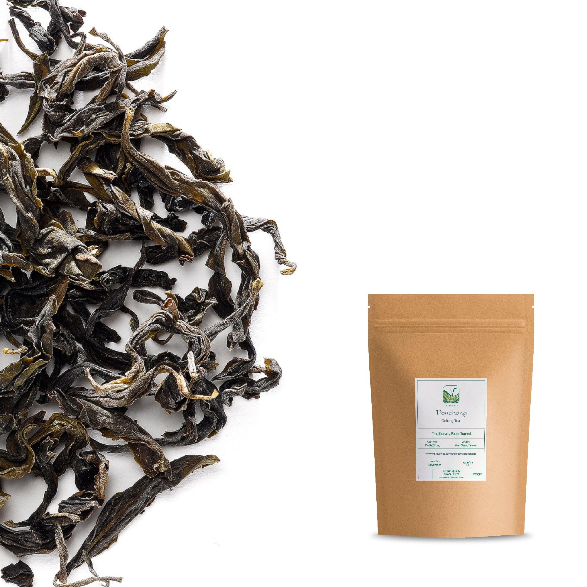 Wen Shan Pouchong Thé Oolong - Thé Bao Zhong - Baozhong Chine Wenshan Taiwan Baozhong Oolong Pouchong The Oolong Bio Thé Olong | aux notes florales délicates proches d'une infusion verte peu oxydée