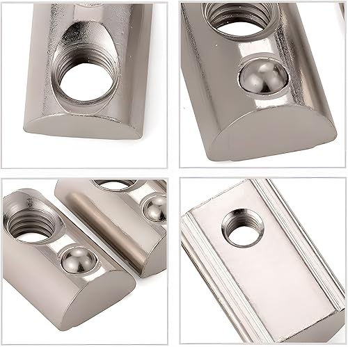 Miniatura 9 de 60 unids M5 Spring T Nut Rolling Ball Cargando para Perfil de Extrusión de Aluminio Impresora 3D Máquina Industria Accesorios