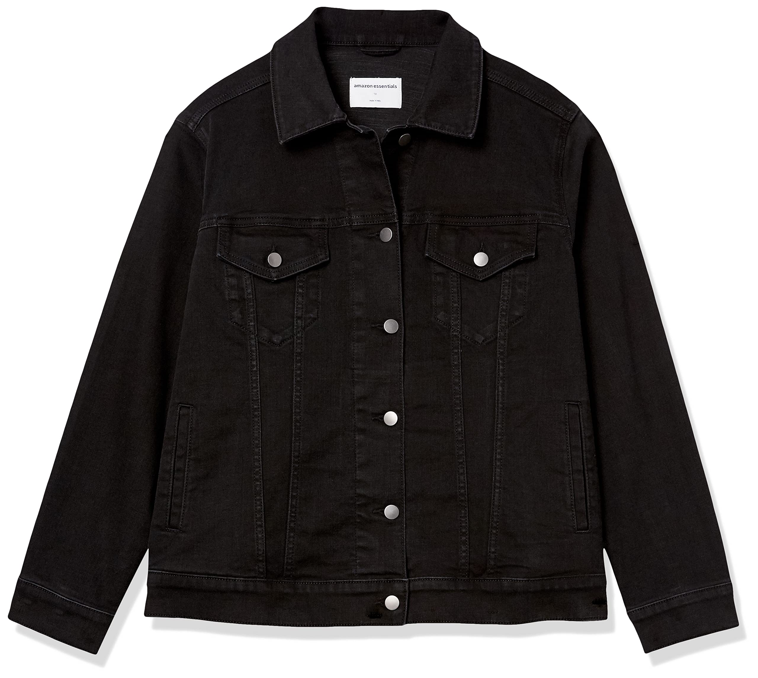 Amazon Essentials Giacca in Jeans, Vestibilità Classica (Disponibile in Taglie Forti) Donna