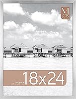 MCS Gallery Foundation 18x24 Silver Poster Frame - Vertical/Horizontal Hanging for Photos, Posters & Art Prints