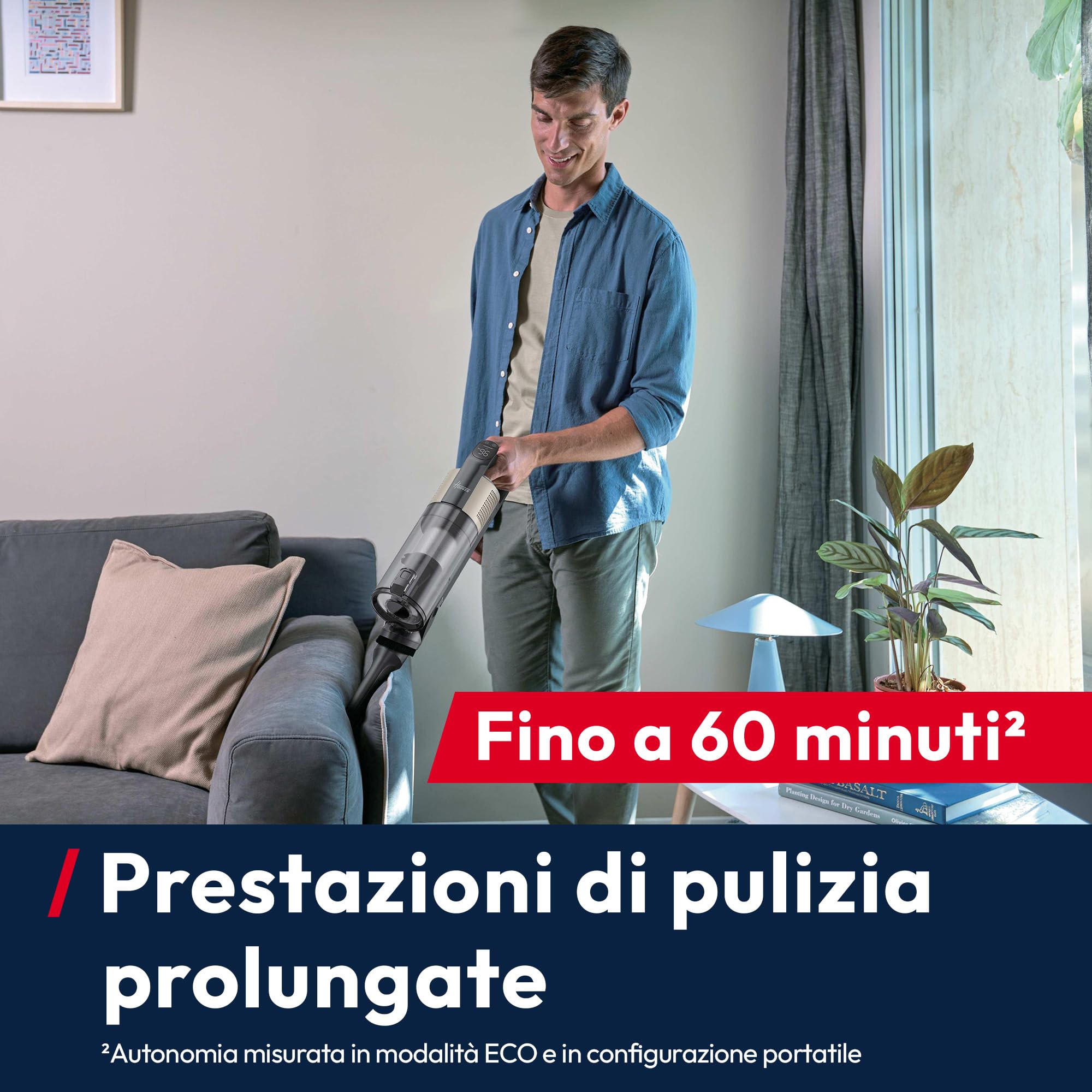 Hoover HF3 CORE Pet Flexi Aspirapolvere Senza Filo con tubo flessibile, fino a 110 AW, autonomia 60 minuti, Anti-Twist, spazzola All Floor a doppio bordo, QuickPark, Mini Turbo Spazzola [HF3CZ10PX]