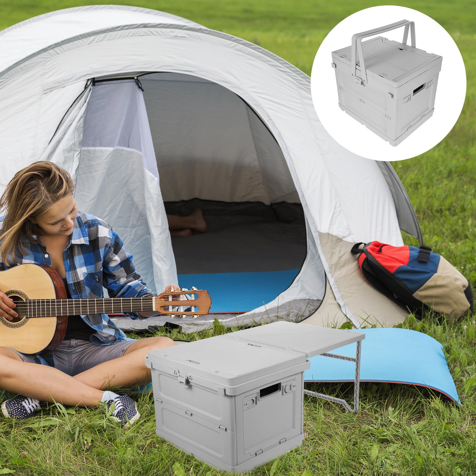 Veemoon Faltbare Camping Aufbewahrungsbox 16, 5 L aus Pp Kunststoff