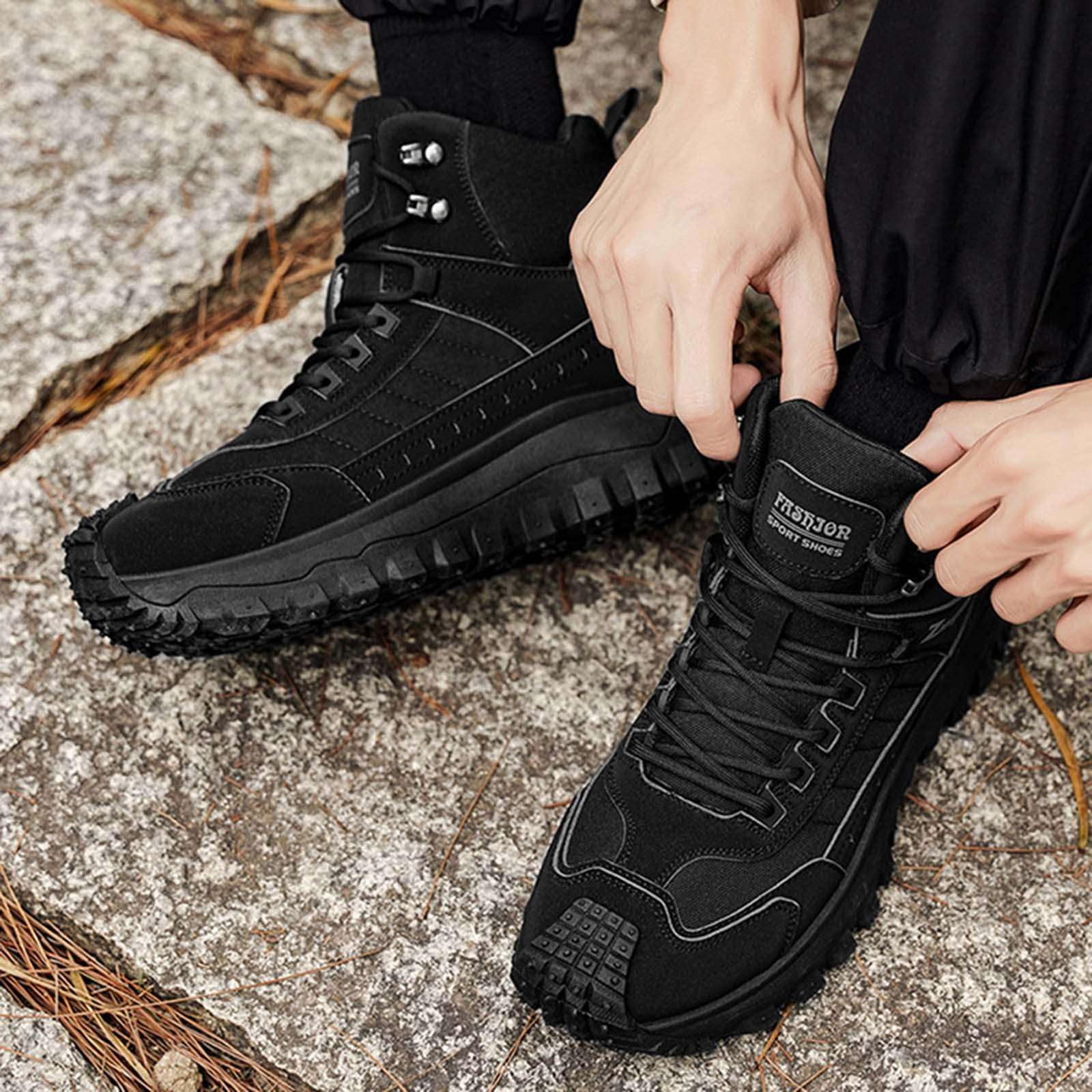 Taktische Stiefel Herren Winterstiefel Tactical Boots Trekking Outdoor Stil Military Springerstiefel Robuste Gefüttert Schaft Männer Einsatzstiefel Combat Boots Arbeits Wanderschuhe