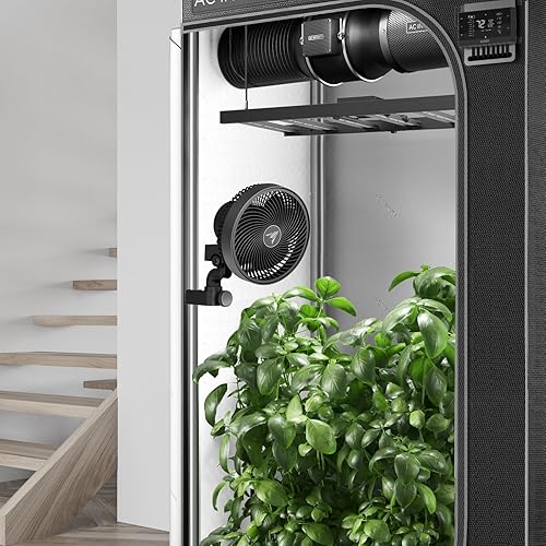 Miniatura 8 de AC Infinity CLOUDRAY S6, ventilador de clip para tienda de campaña de cultivo de 6 pulgadas con 10 velocidades, motor EC, resistente a la intemperie