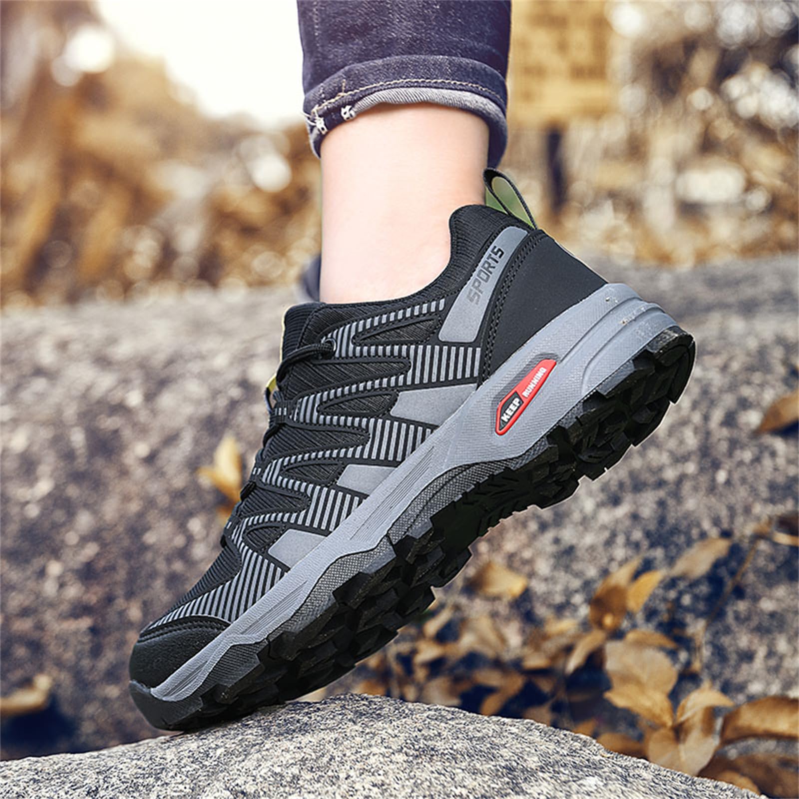 MEIION OrthoTrailPro Chaussures de Marche à Confort orthopédique Chaussures de randonnée imperméables et Respirantes, légères et Confortables pour activités en extérieur