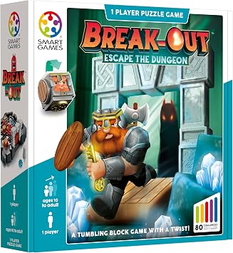 SmartGames - Break Out, 1 Player Puzzle Game, 80 Challenges Included, Ages 10+