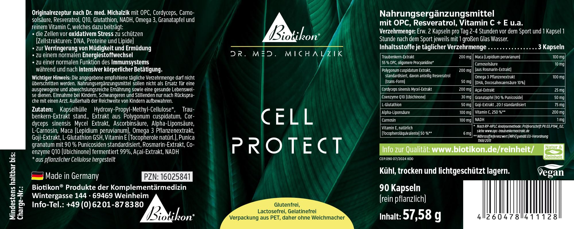 Sport - cell protect nach Dr. Michalzik, 110 mg OPC, 90 Kapseln