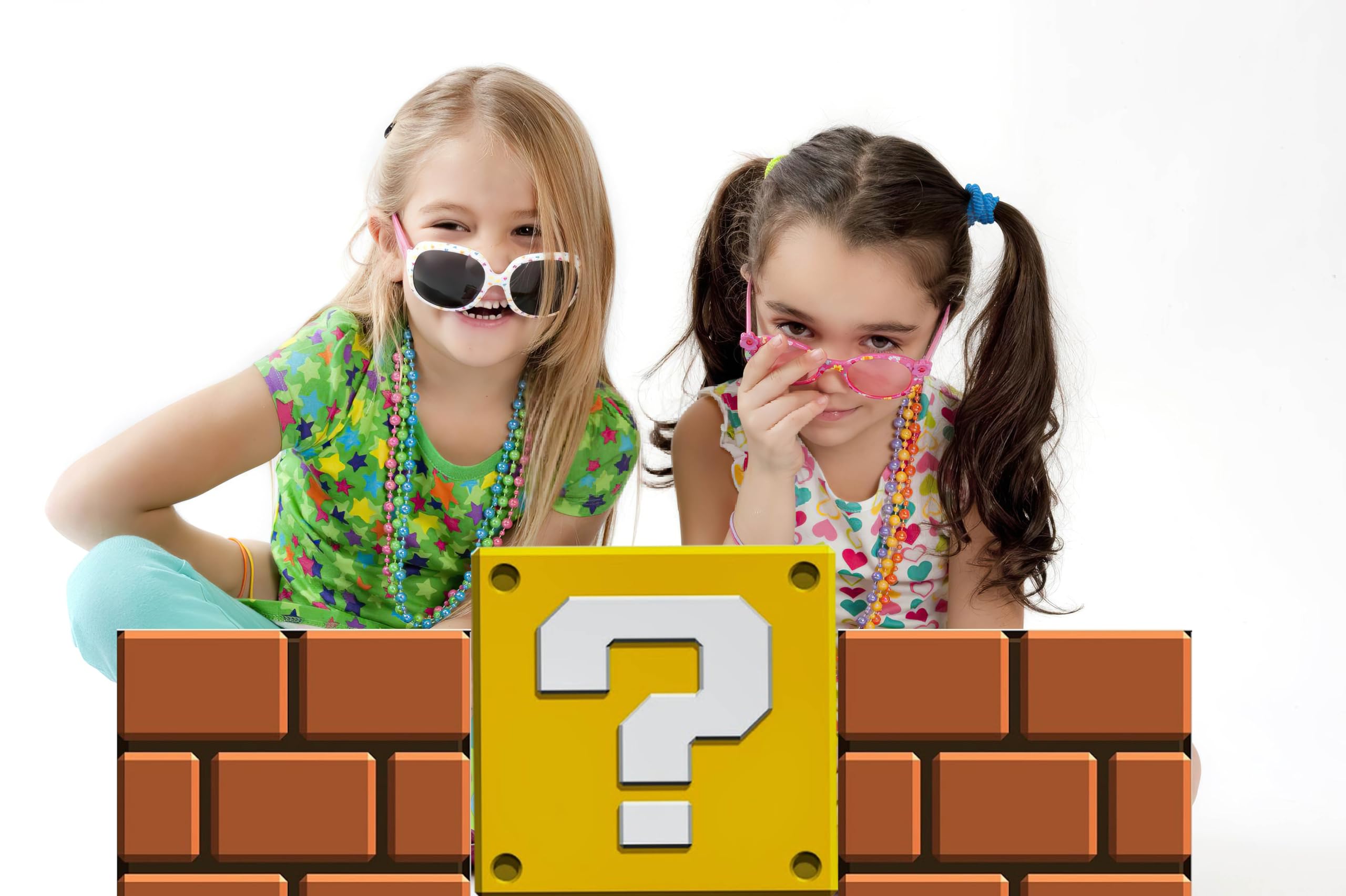 6 cajas grandes de fiesta para fiesta de cumpleaños de 11.8 x 11.8 pulgadas, cajas de preguntas de ladrillo para decoración de fiestas temáticas de videojuegos