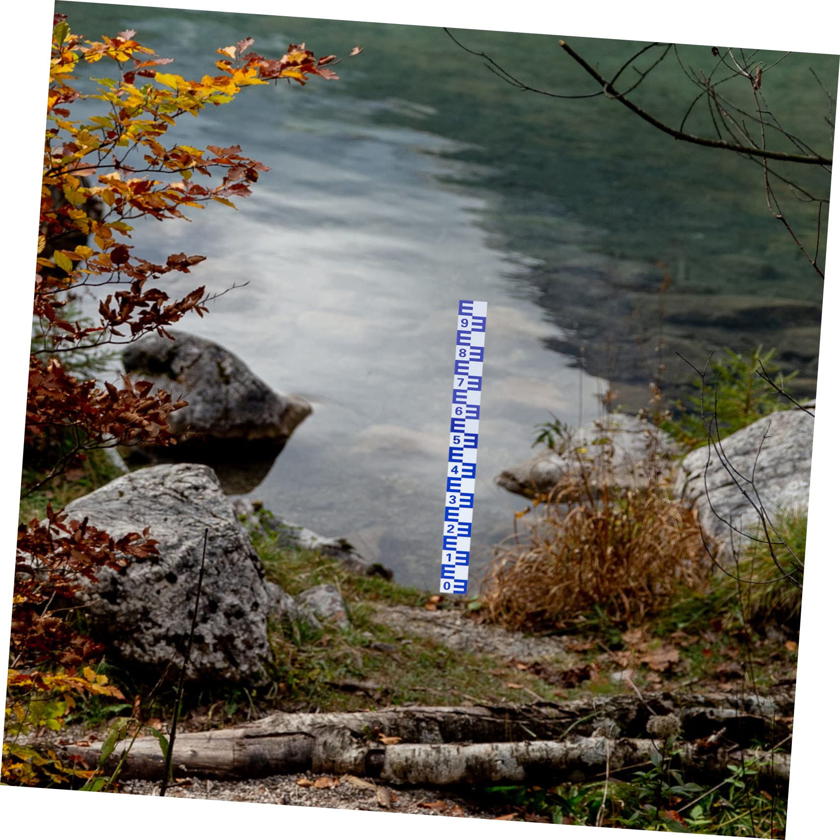 Alipis Échelle De Niveau D'eau Kit De Réparation De Bâche Indicateur De Niveau D'eau De Piscine Humidimètre Du Sol Plantes D'intérieur Escalader Réfléchissant Alliage D'aluminium