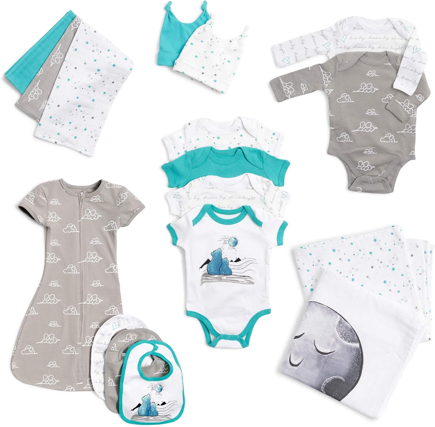 JumpOff Jo - Newborn Baby Essentials Layette Gift Set for Babies- Newborn Clothes & Accessories Set, Shower Gifts for Newborn - Image 2