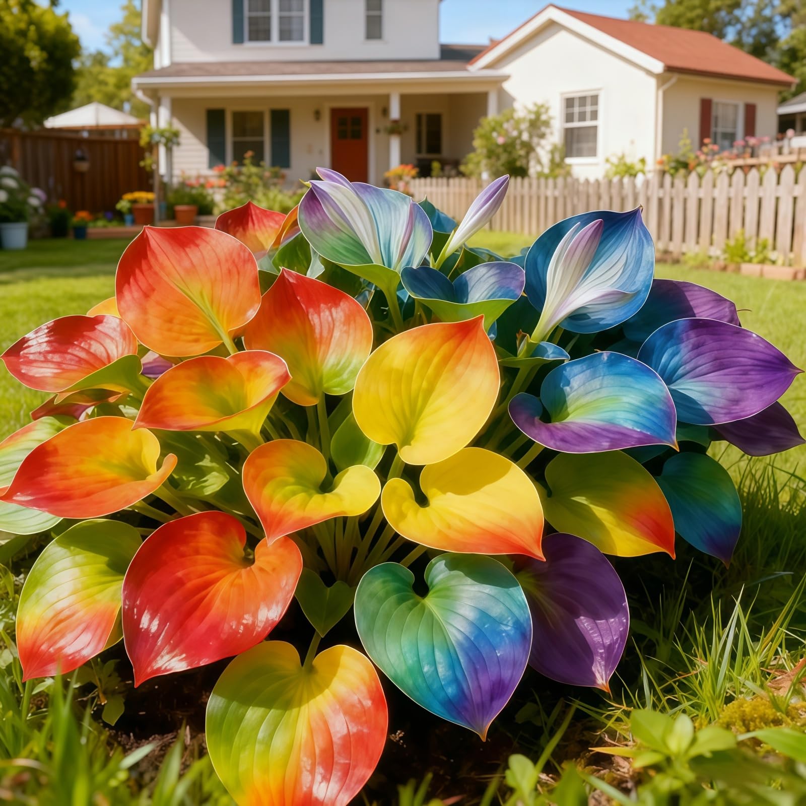 Hostas for Planting,Excellent Display,Organic and Natural, Mix Greening Flower-8bulbs-D