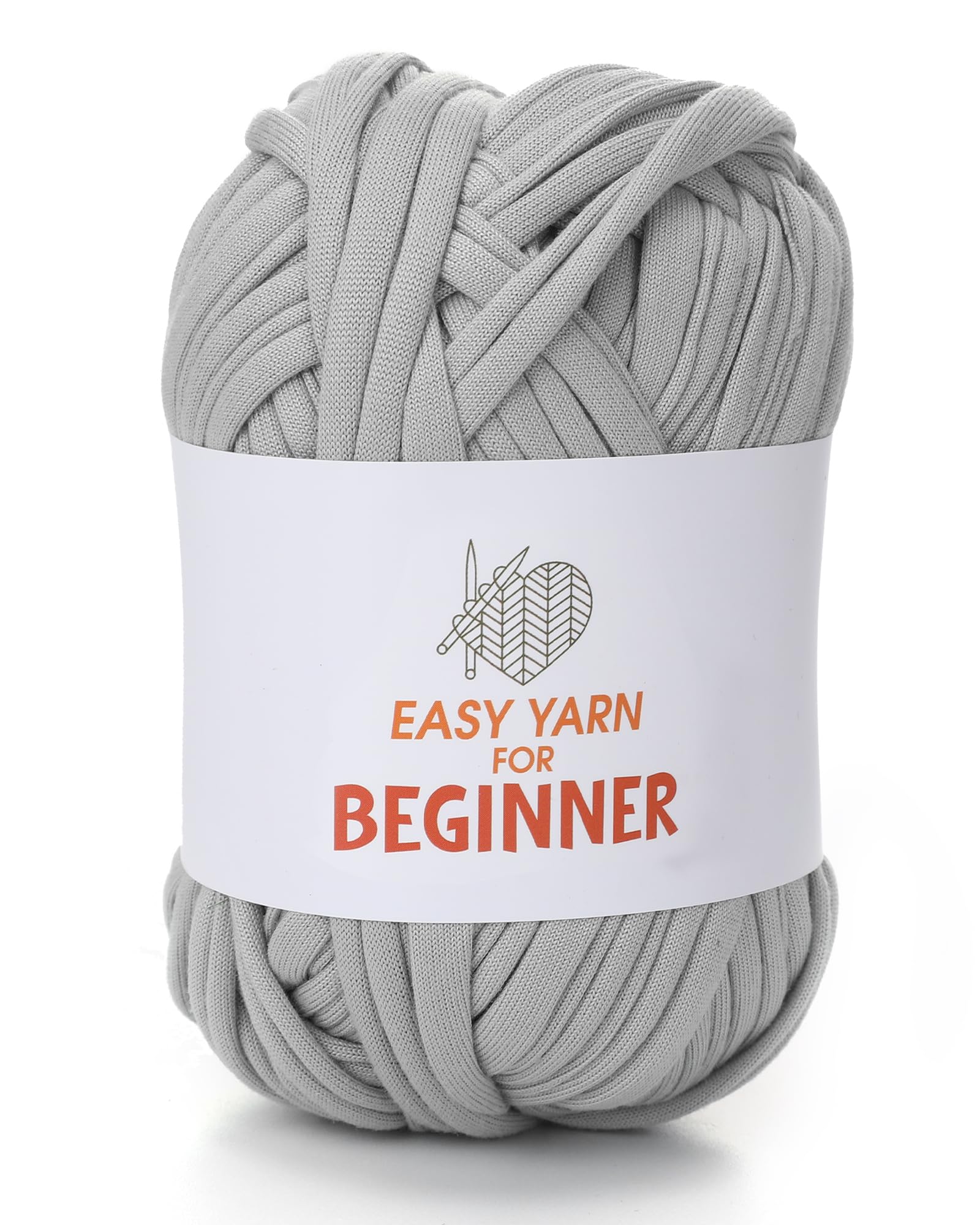 T-Shirt Yarn for Croheting Knitting - 1 PC Chunky Thick Yarn for Bags Blanket Cushions Slippers Storage Baskets Projects, Fabric Yarn 100g (3.5oz), DIY Handmade Knitting Gift, Medium grey