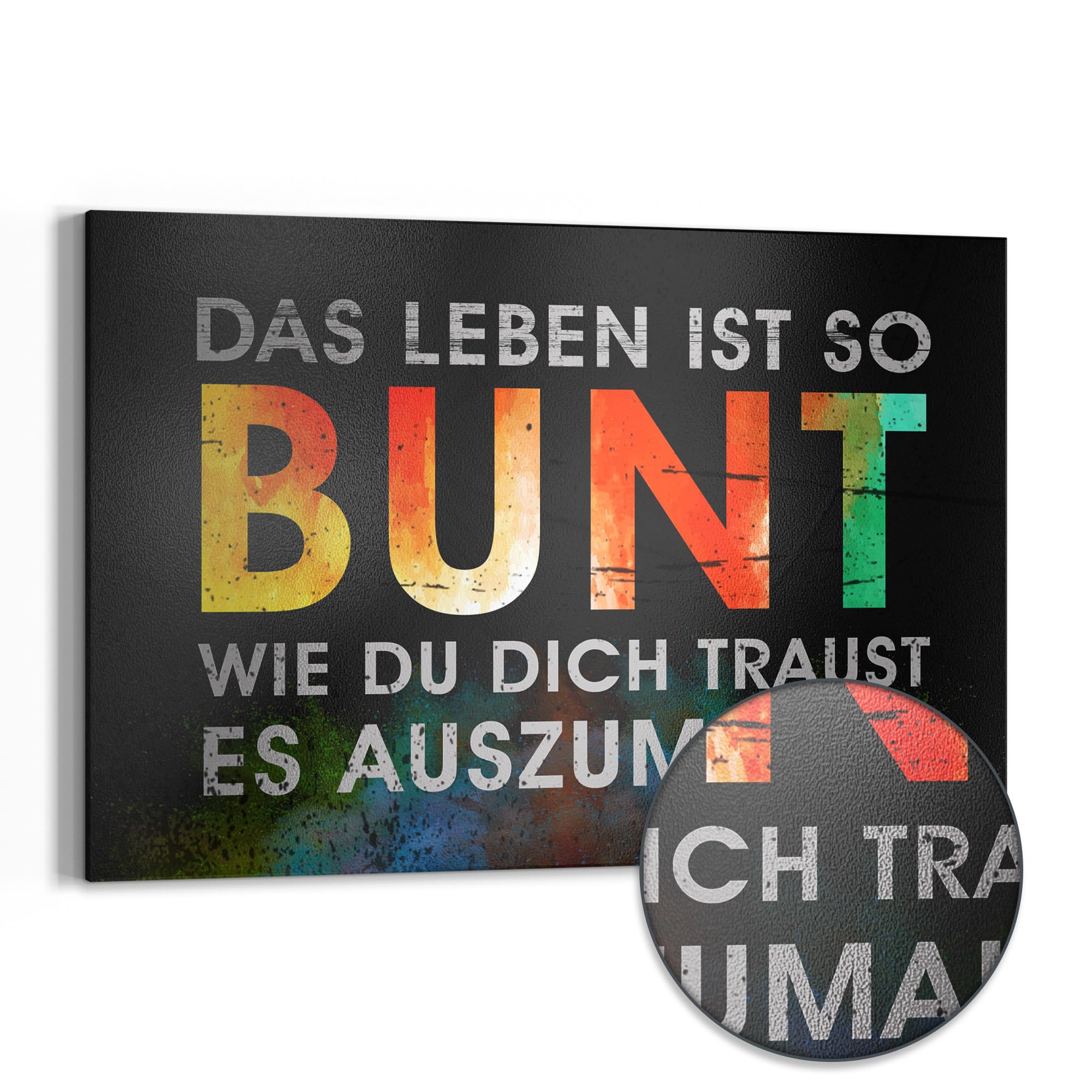 DEQORI Metall Magnettafel | 60x40 cm cm groß | Motiv Lebensbunte Vielfalt | Whiteboard für alle Magnete | Magnetboard Wand-Tafel für Küche & Büro | Design Magnetwand Pinnwand magnetisch