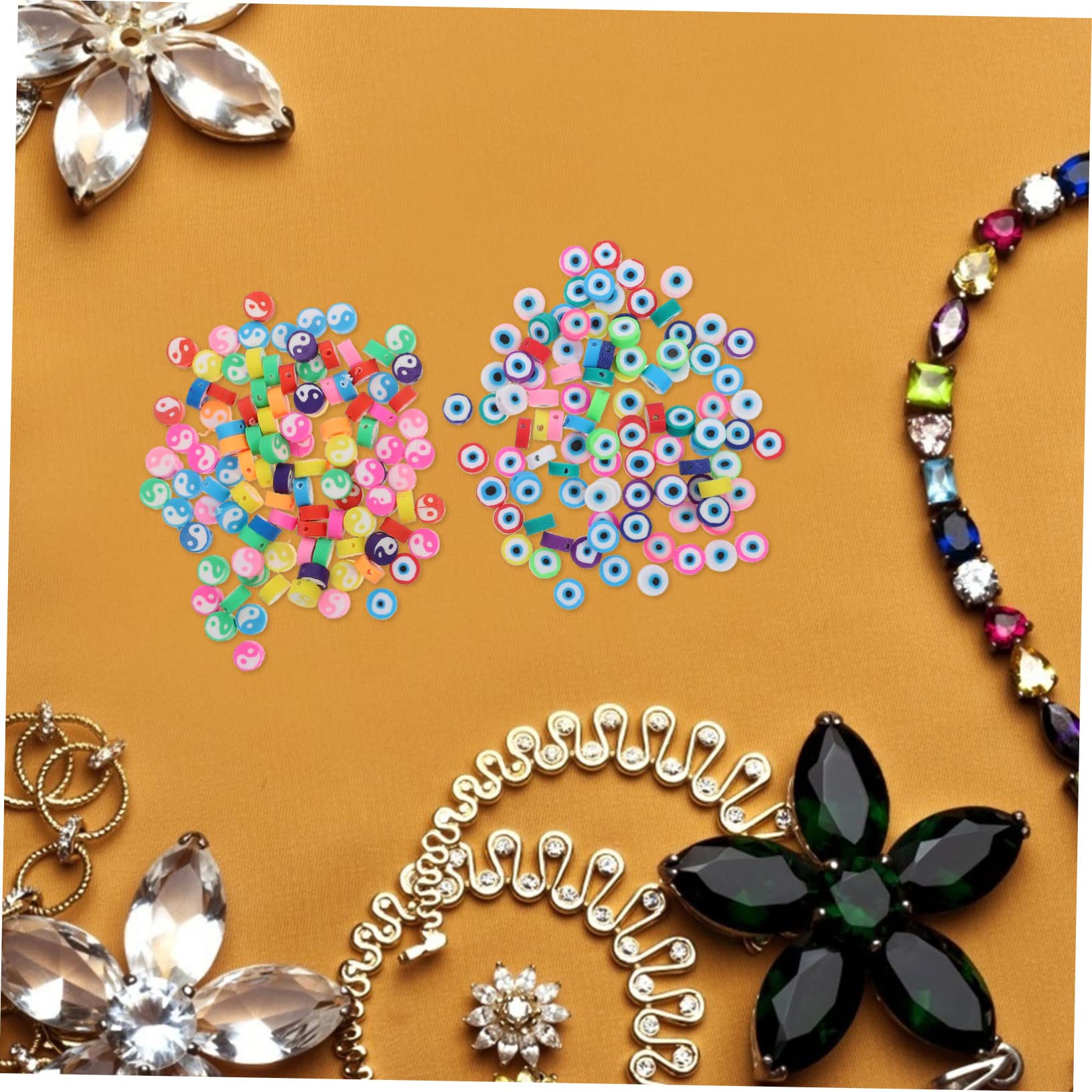 ARTIBETTER 3 Series Abalorios De Arcilla Polimérica Para Manualidades De Joyas Para Pulseras Collares Y Anillos Accesorios De Diy 200 Piezas*3