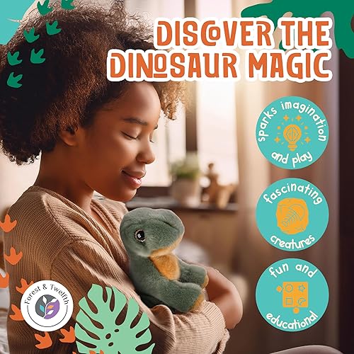 Miniatura 3 de Juguete de peluche de dinosaurio Brachiosaurus de 7 pulgadas lindo ultra abrazable suave juguete de dinosaurio para decoración de guardería